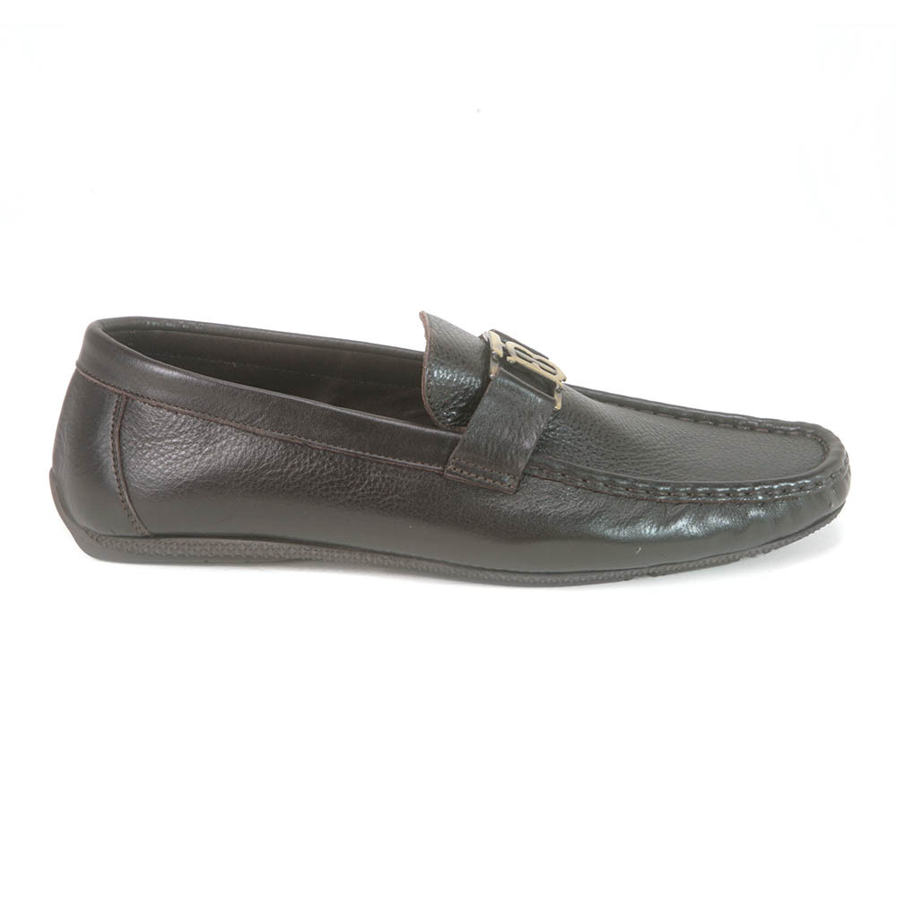 Sigotto Uomo Brown Soft Leather Driving Loafer with B Logo - Picture 27 of 30