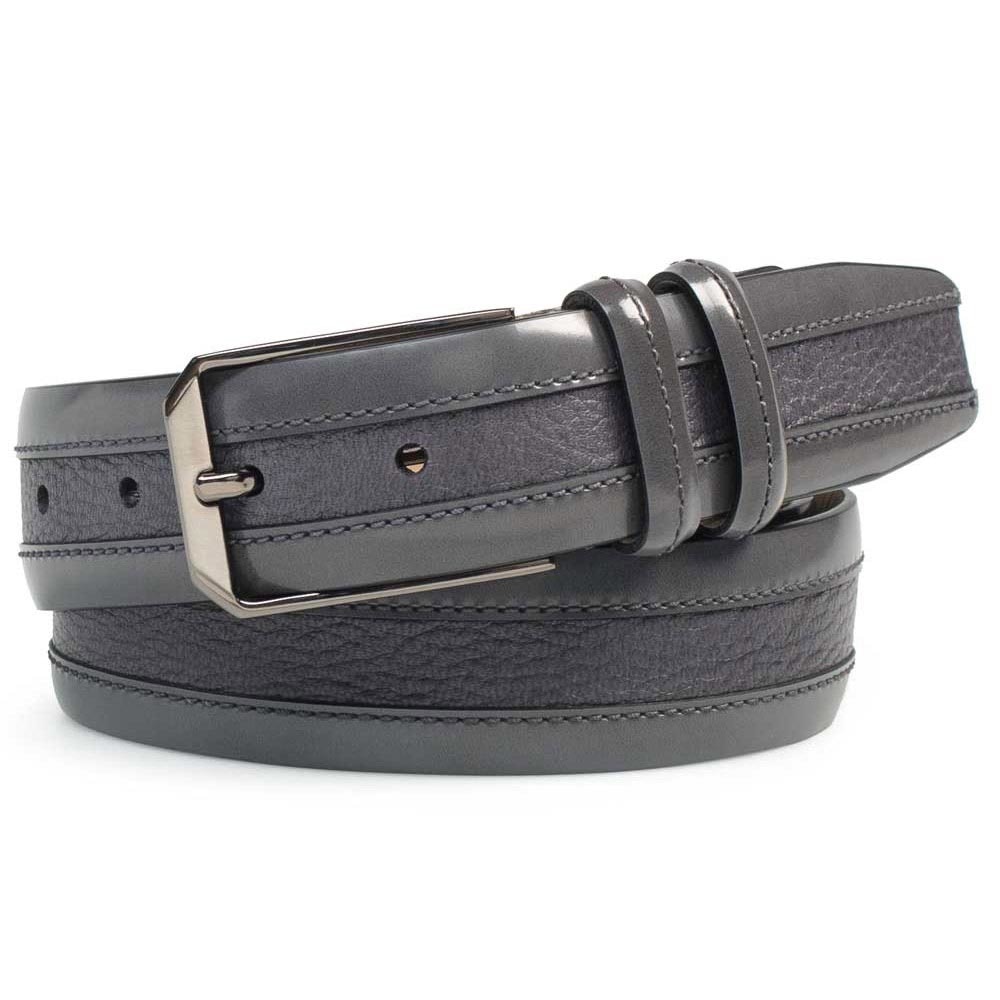 Mezlan Grey Cordovan Calfskin and Luxurious Deerskin Men’s Belt eBay