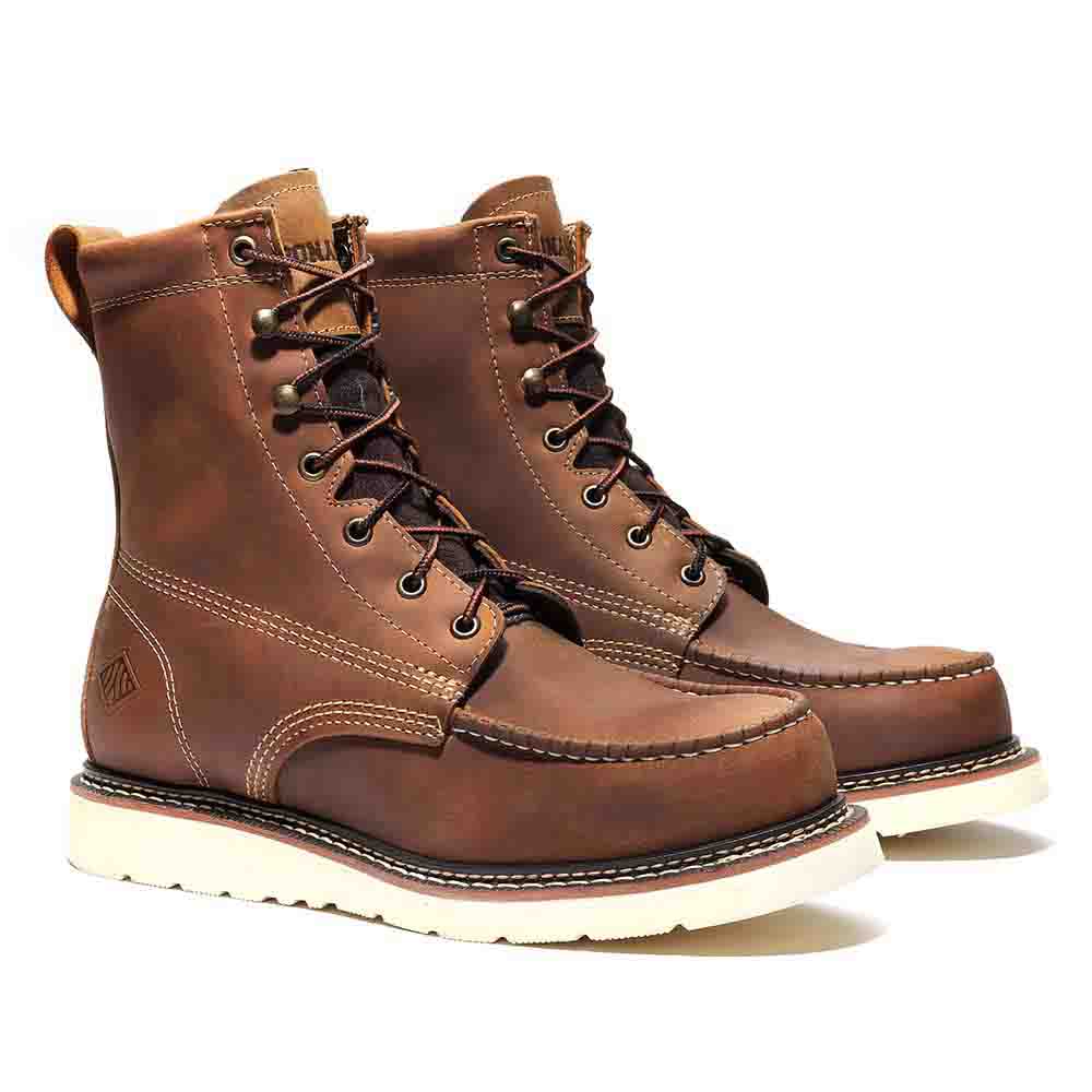 BONANZA Crazy Brown Full Grain Saddle Leather Work Boot | eBay display picture 1