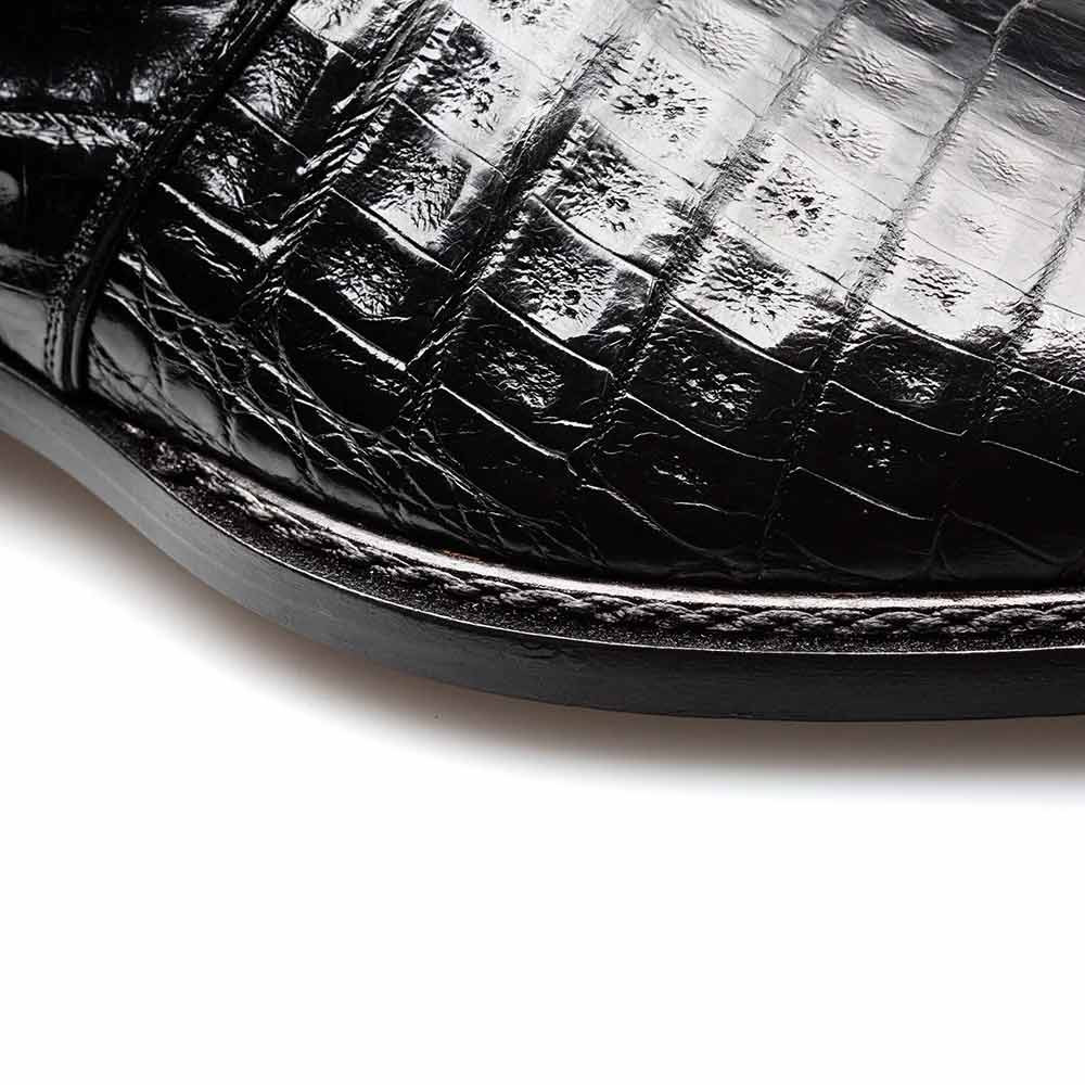 Mezlan Gigolo Black Crocodile Single Monk-Strap Loafers | eBay display picture 3