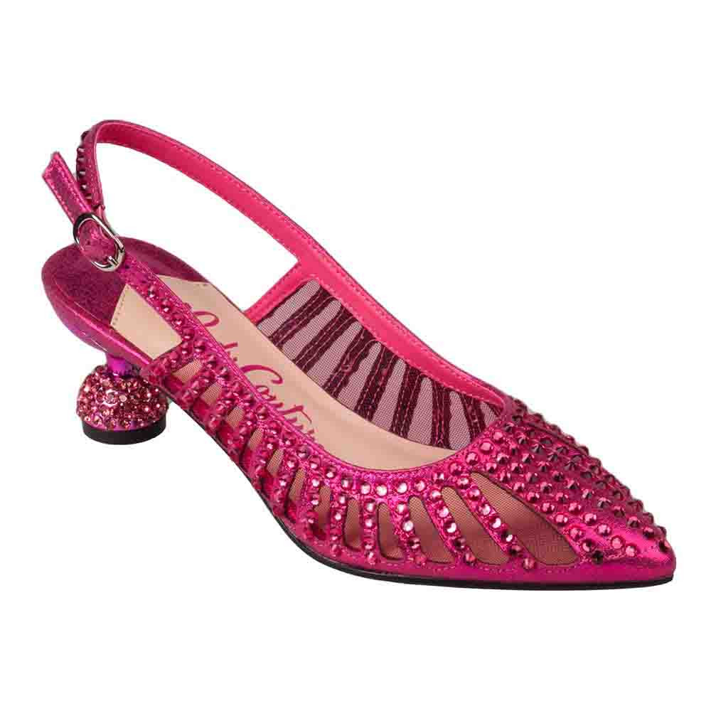 Lady Couture Rosita Fuchsia Mesh Strass Slingback mit 2" Absatz - Bild 26 von 40