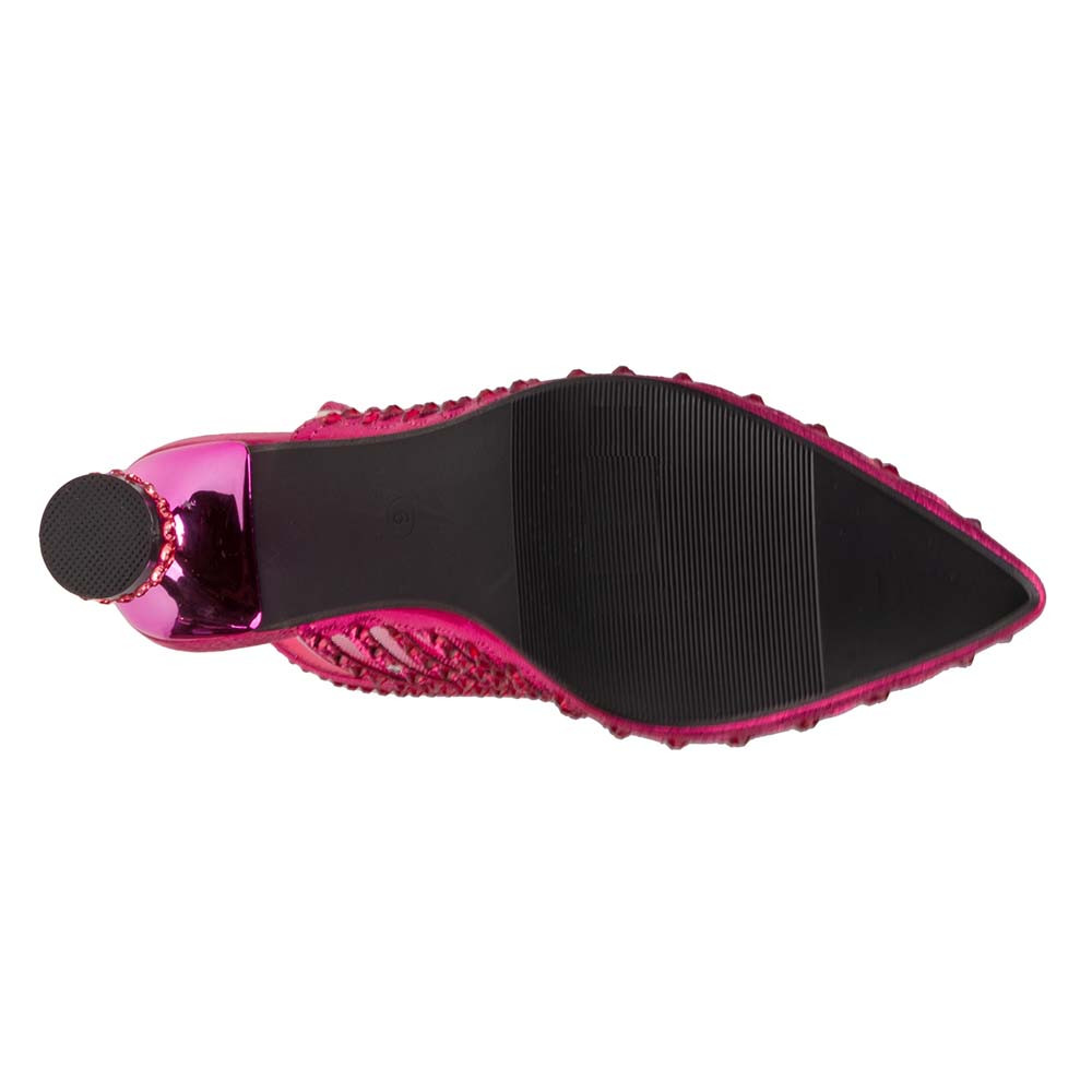 Lady Couture Rosita Fuchsia Mesh Strass Slingback mit 2" Absatz - Bild 20 von 40