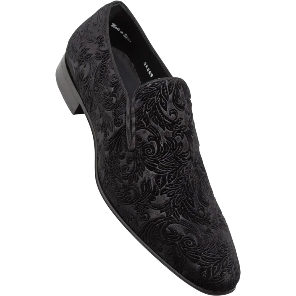 Mezlan Men's Travolta Embossed Velvet Evening Pump in Black | eBay