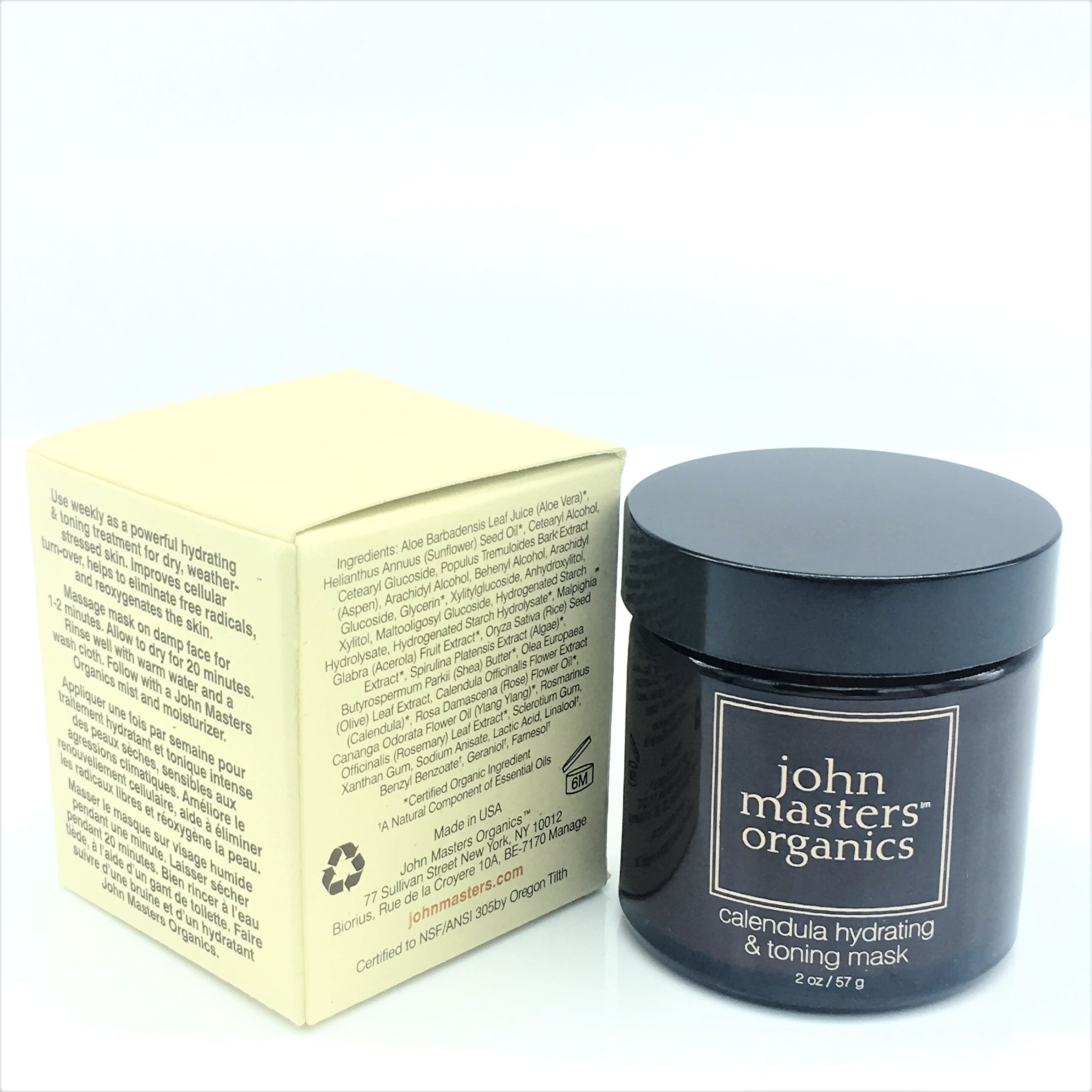 John Masters Organics Calendula Hydrating & Toning Mask, 2 oz / 57 g