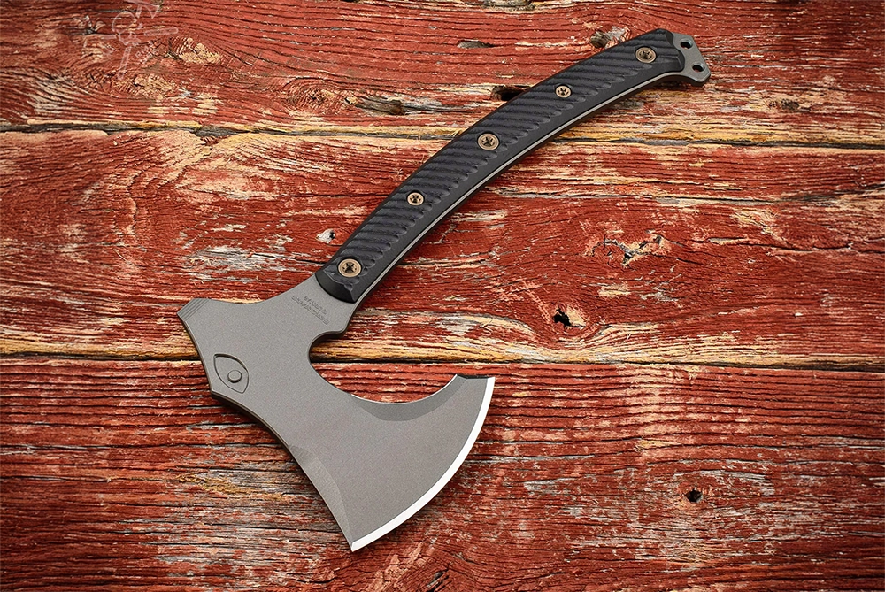 RMJ Tactical Berserker Tungsten Cerakote Finish w/ G-10 Handles and Sheath