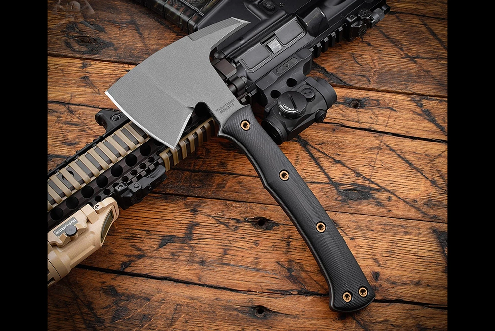 RMJ Tactical Pathfinder Tomahawk Gray Cerakote Finish w/ G-10 Handles and Kydex