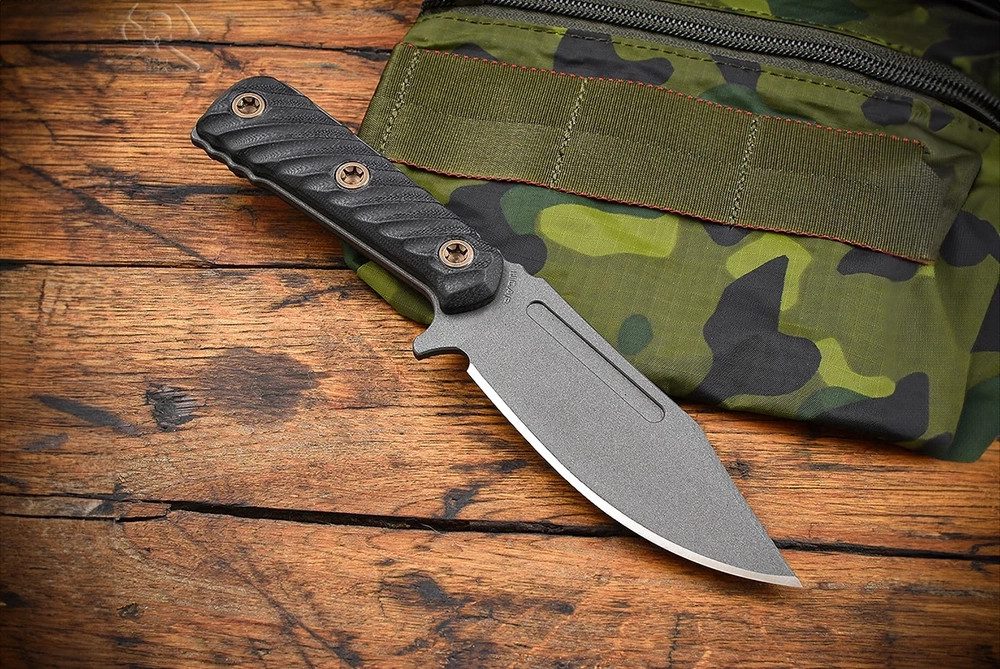 RMJ Tactical UCAP Tungsten Cerakote Finish Blade w/ G-10 Handles and Sheath