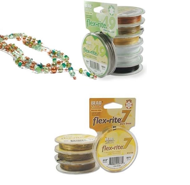 FLEX-RITE Flexrite 7 Strand Beading Wire Nylon Coated Metal 10-1,000 feet CHOICE - Picture 47 of 47
