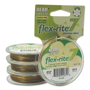 FLEX-RITE Flexrite 7 Strand Beading Wire Nylon Coated Metal 10-1,000 feet CHOICE - Picture 38 of 47