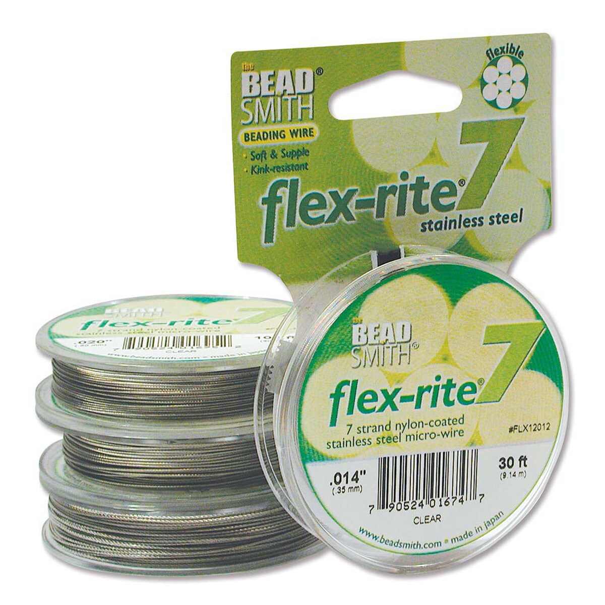FLEX-RITE Flexrite 7 Strand Beading Wire Nylon Coated Metal 10-1,000 feet CHOICE - Picture 8 of 47