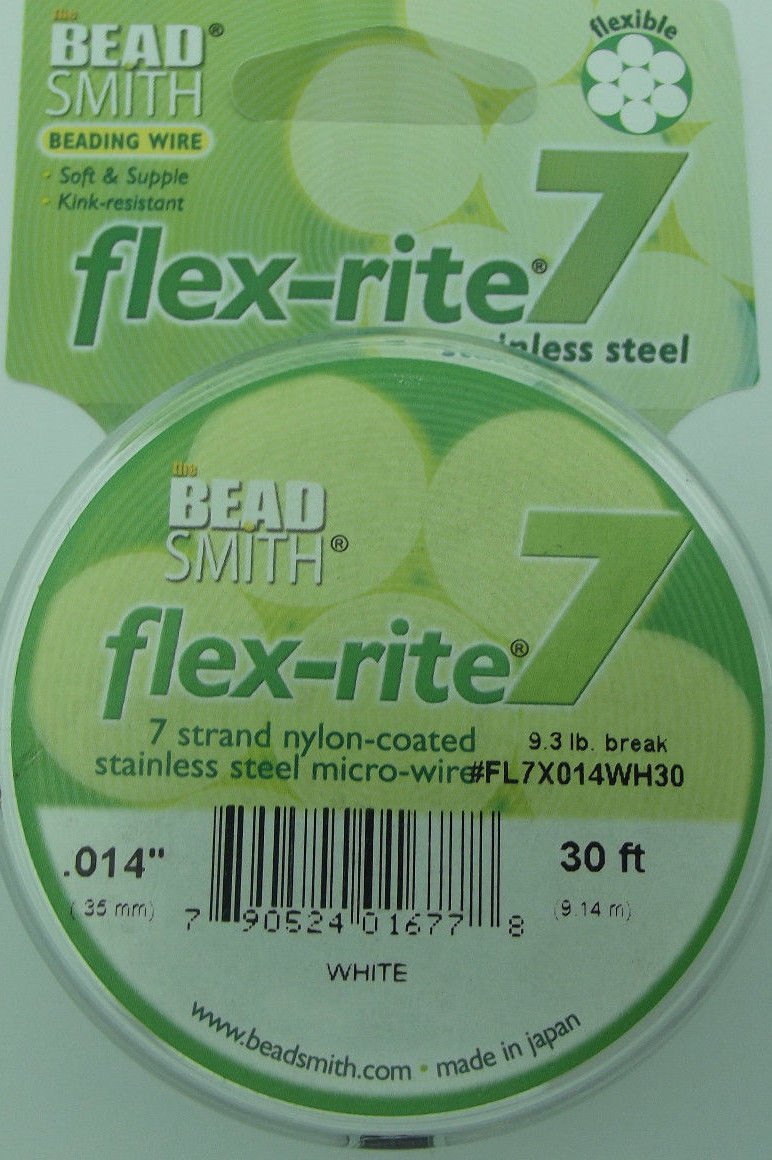 FLEX-RITE Flexrite 7 Strand Beading Wire Nylon Coated Metal 10-1,000 feet CHOICE - Picture 43 of 47
