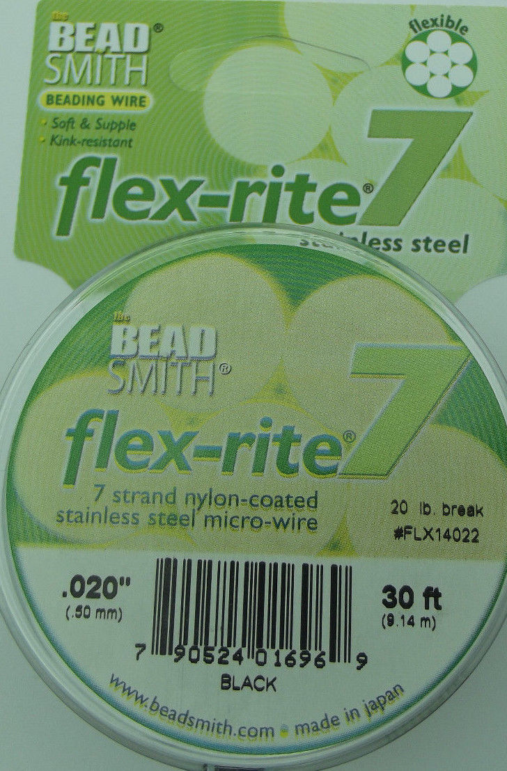 FLEX-RITE Flexrite 7 Strand Beading Wire Nylon Coated Metal 10-1,000 feet CHOICE - Picture 35 of 47