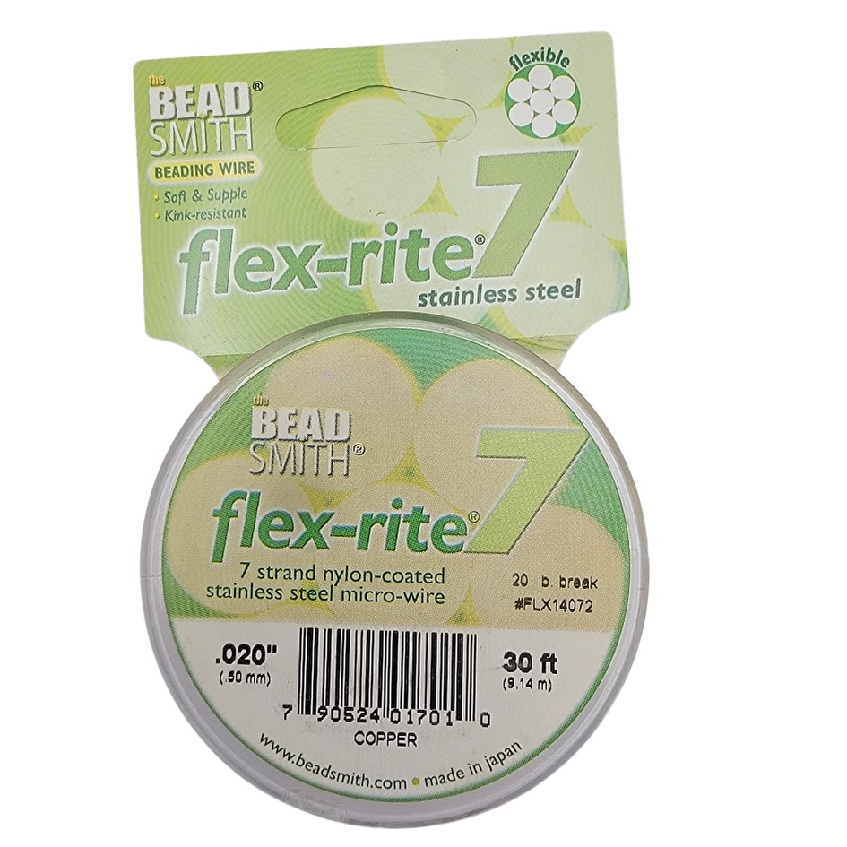 FLEX-RITE Flexrite 7 Strand Beading Wire Nylon Coated Metal 10-1,000 feet CHOICE - Picture 30 of 47