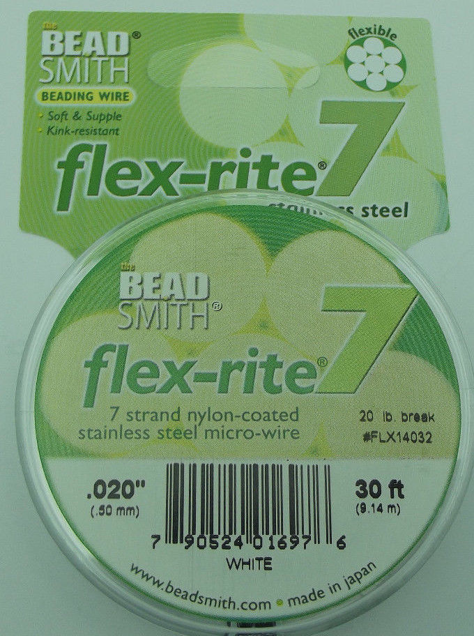 FLEX-RITE Flexrite 7 Strand Beading Wire Nylon Coated Metal 10-1,000 feet CHOICE - Picture 45 of 47