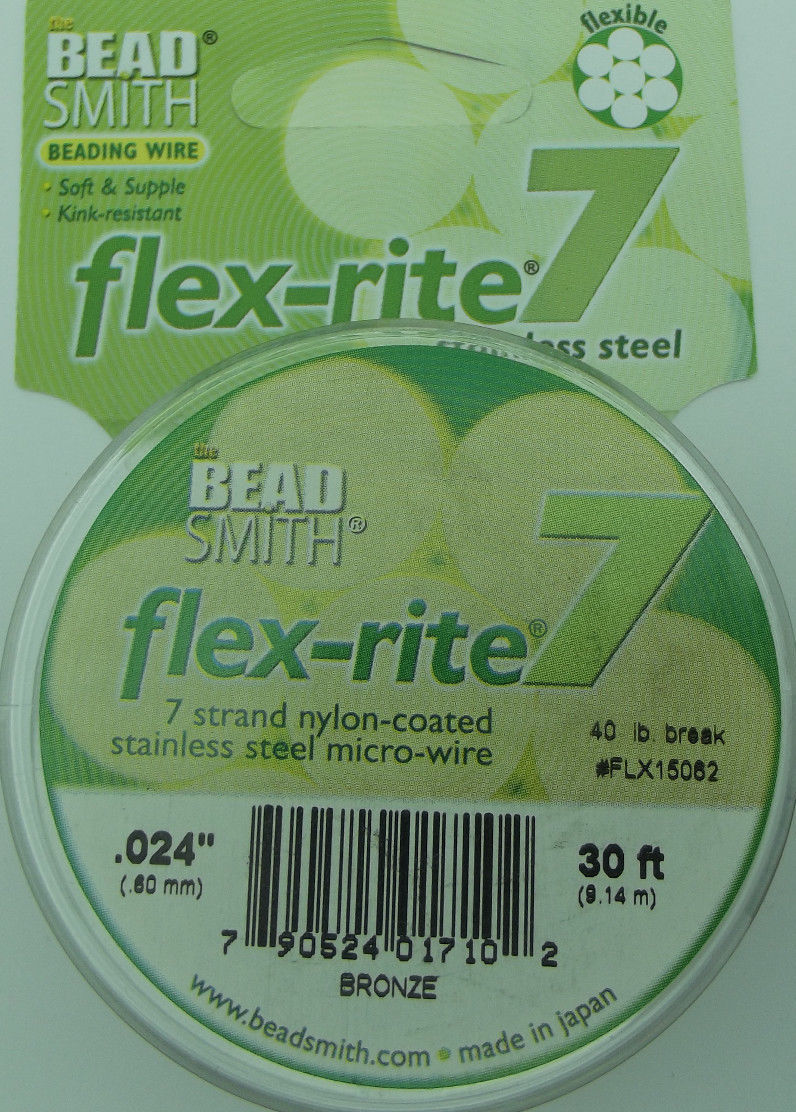 FLEX-RITE Flexrite 7 Strand Beading Wire Nylon Coated Metal 10-1,000 feet CHOICE - Picture 42 of 47