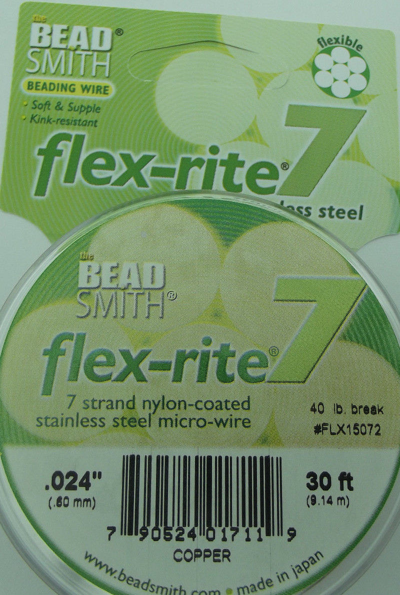 FLEX-RITE Flexrite 7 Strand Beading Wire Nylon Coated Metal 10-1,000 feet CHOICE - Picture 31 of 47