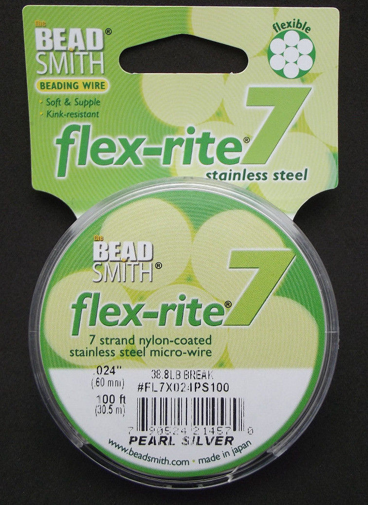 FLEX-RITE Flexrite 7 Strand Beading Wire Nylon Coated Metal 10-1,000 feet CHOICE - Picture 26 of 47