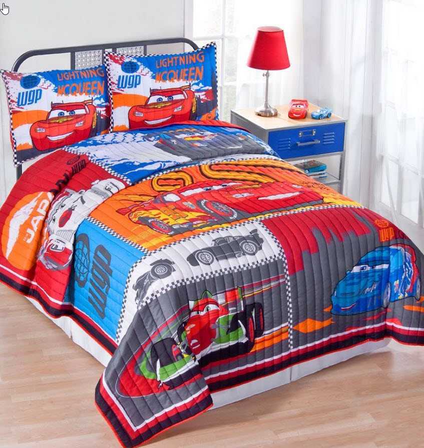 Cars The Movie Twin Quilt Lightning Mcqueen Disney Car Racing Boy