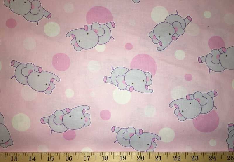 Pink Baby Elephant Nursery Circus Cotton Fabric Pink Baby Elephant Fabric Nursery Elephants Dots Elle Circus Cotton Quilting Bty T5 37