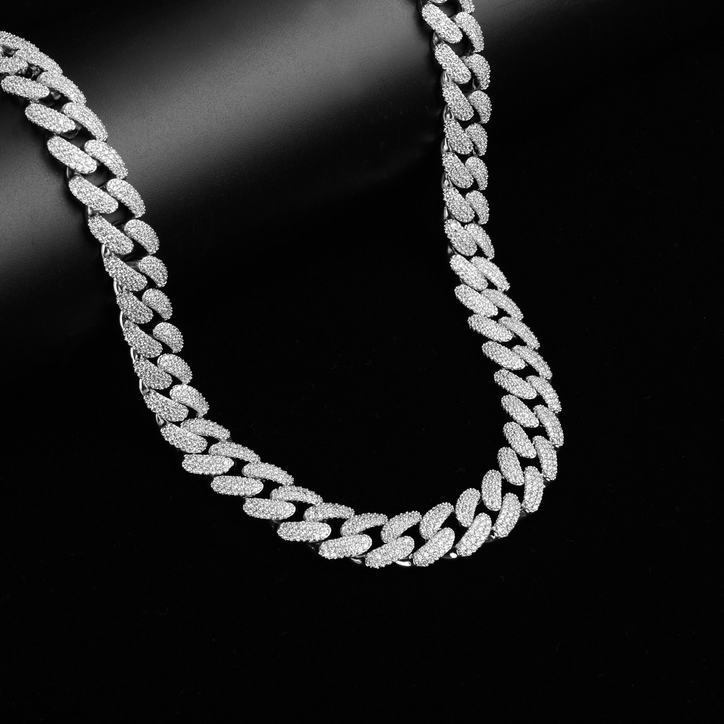 Cuban Link Necklace With Diamonds