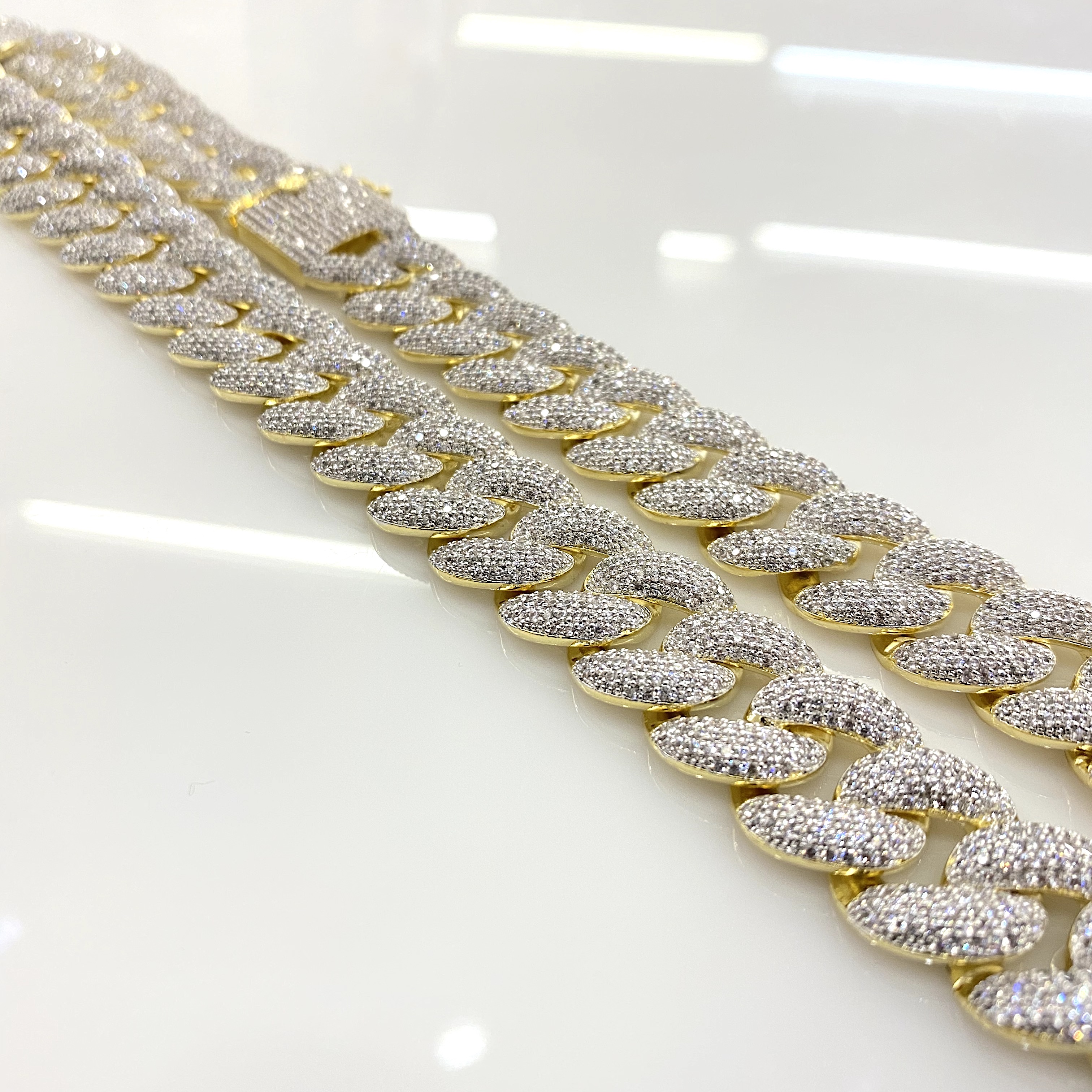 Cuban Link Necklace With Diamonds
