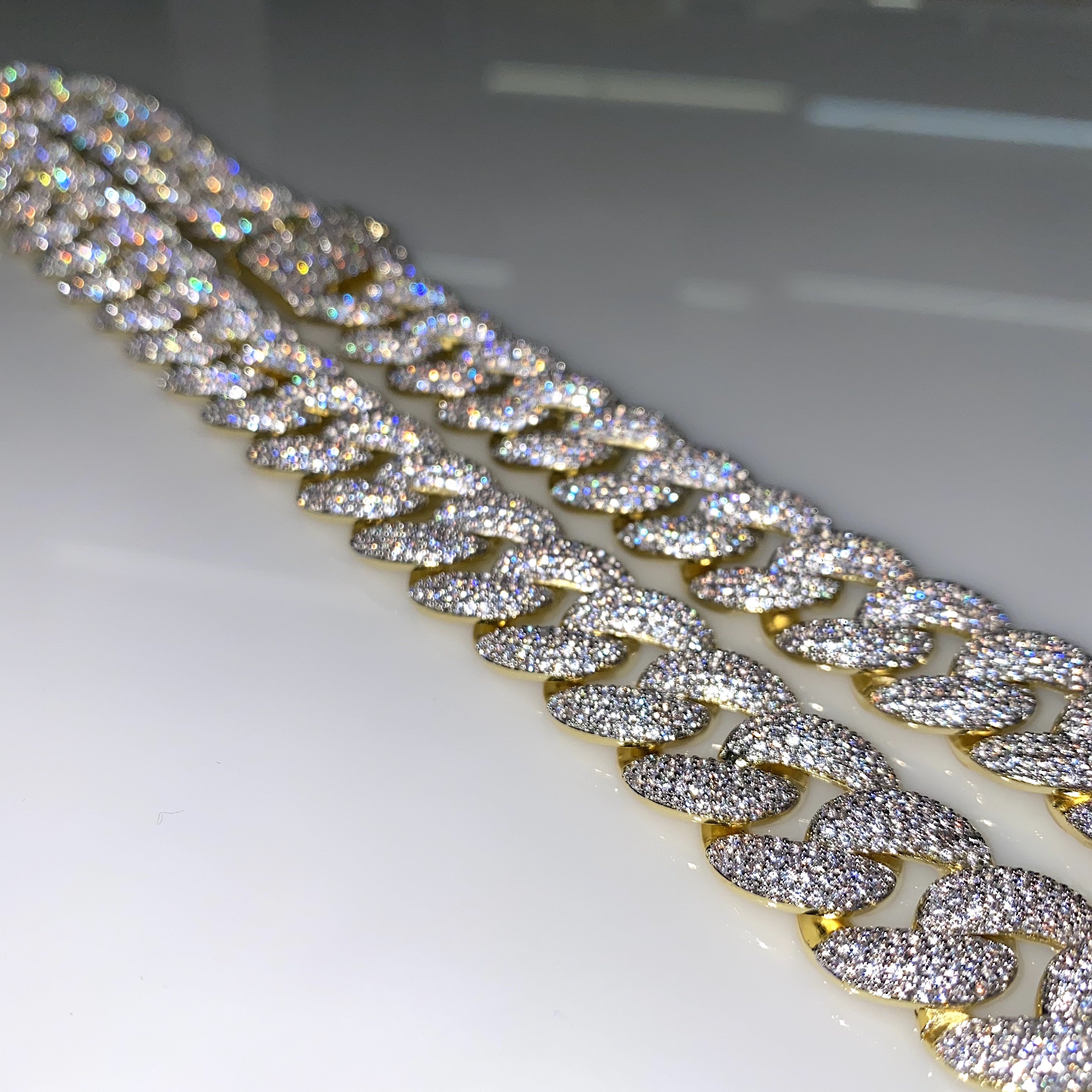 Cuban Link Necklace With Diamonds