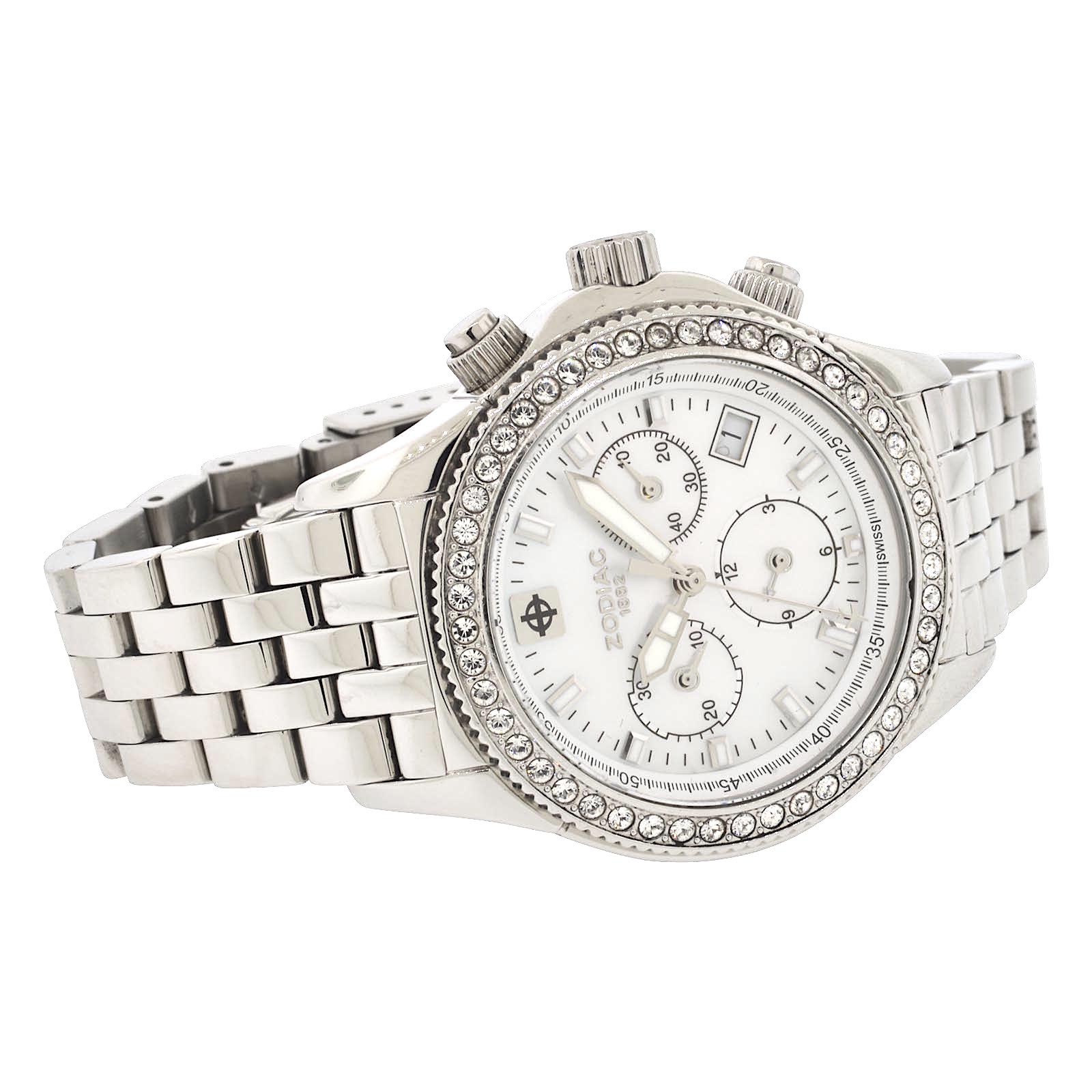 Zodiac Air Dragon Chronograph Watch Swarovski Stones Unisex Watch Steel