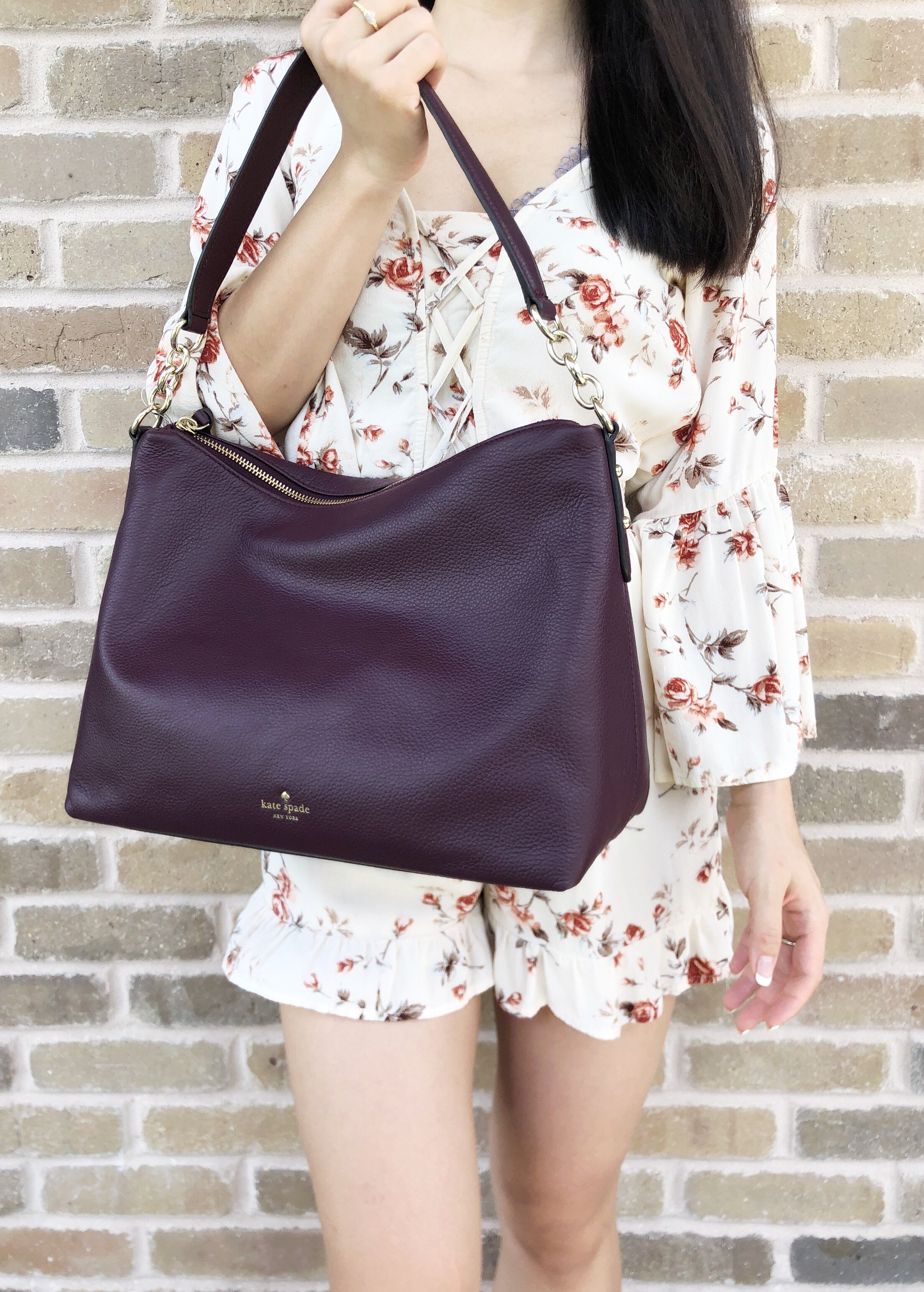 Kate Spade Larchmont Avenue Alena Shoulder Bag Crossbody Deep Plum