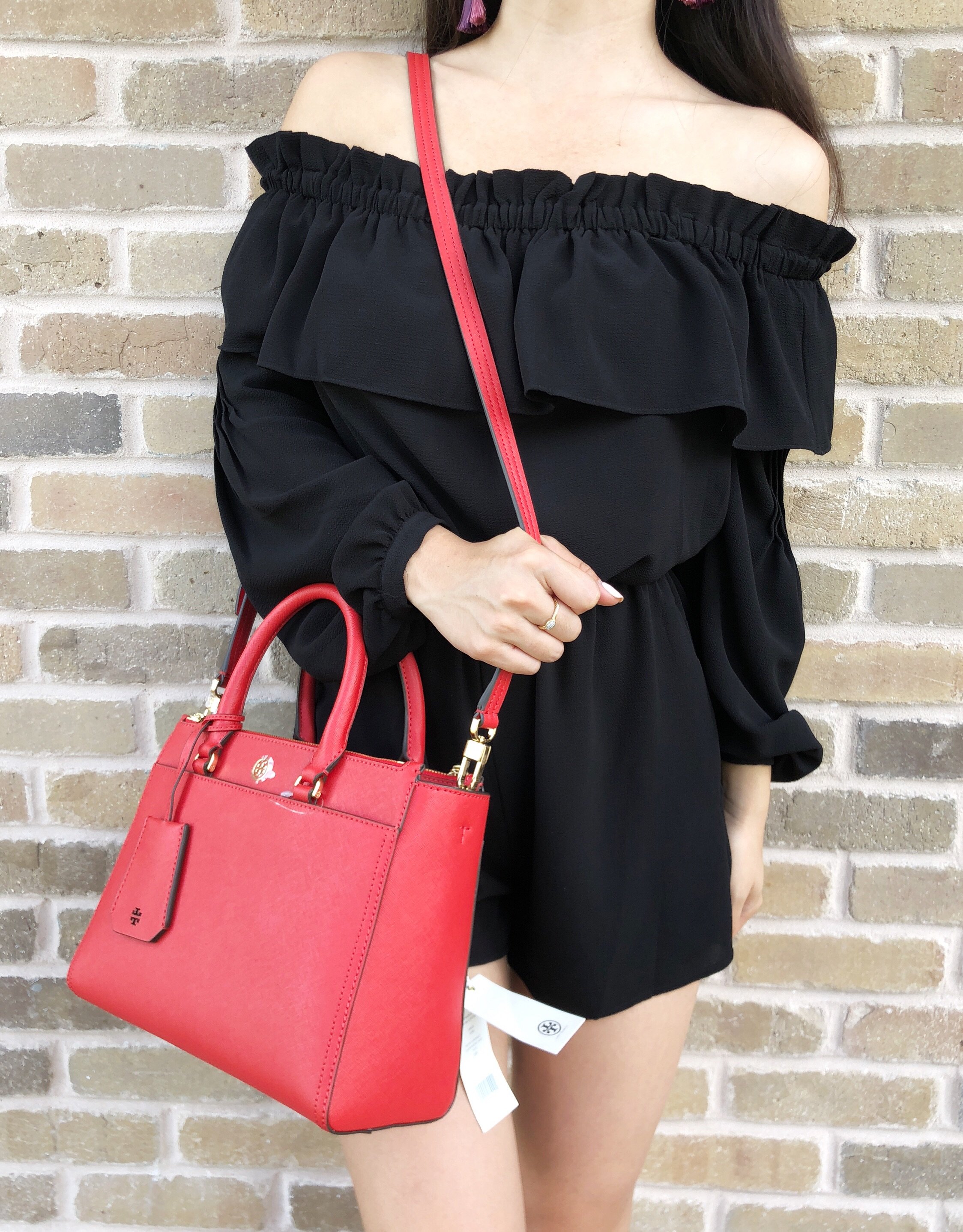 [良品] トリーバーチ　ロビンソン　スモールダブルジップ　　2way チャーム 良品] トリーバーチ ロビンソン スモールダブルジップ 2way