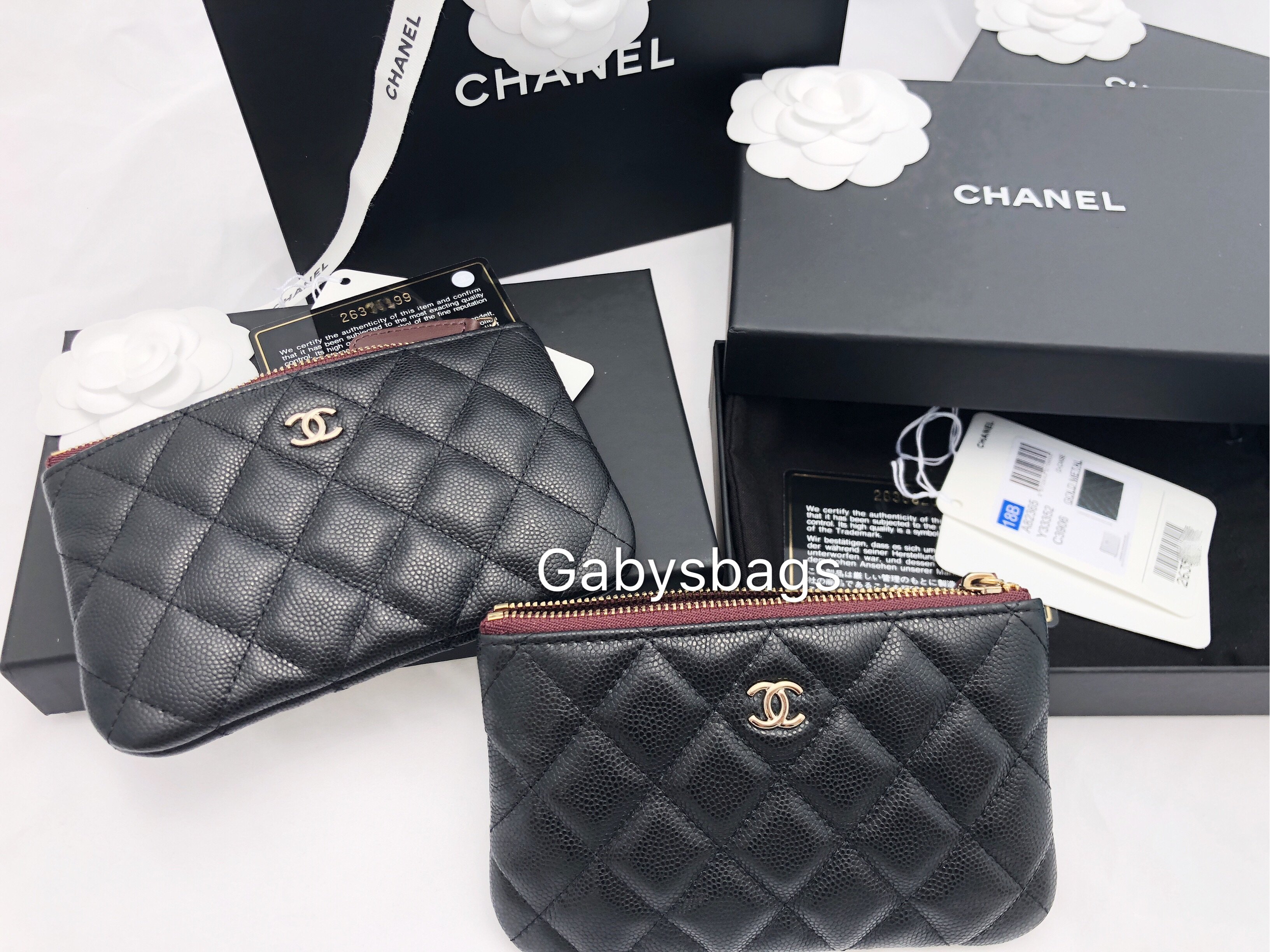 chanel card holder caviar price