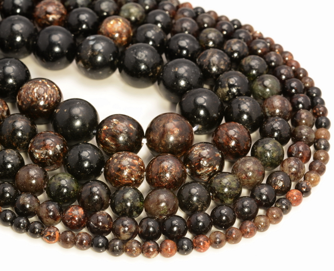 Golden Genuine Phlogopie Gemstone AAA Round 4mm 6mm 8mm 10mm 12mm Beads (A274)