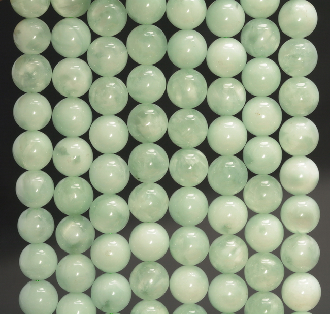 Piedra preciosa lunar verde natural genuina AAA redondas 4 mm 6 mm cuentas sueltas (A252) - Imagen 7 de 20