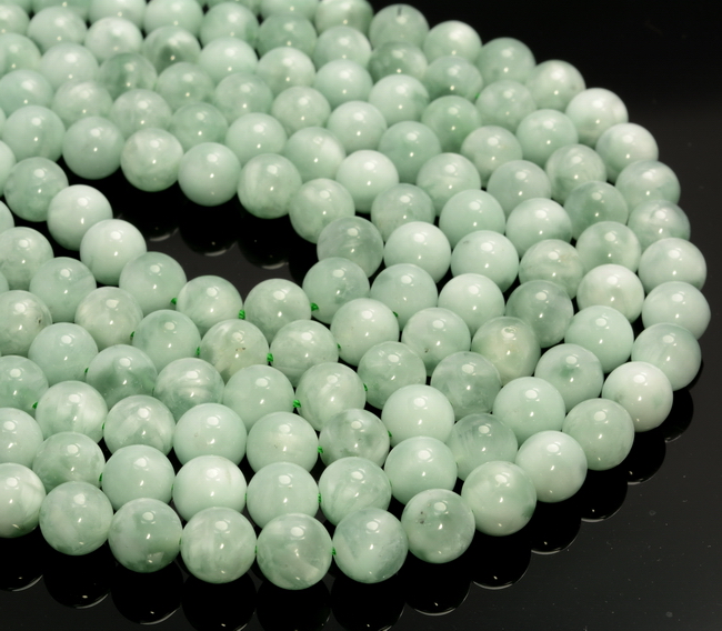 Piedra preciosa lunar verde natural genuina AAA redondas 4 mm 6 mm cuentas sueltas (A252) - Imagen 14 de 20