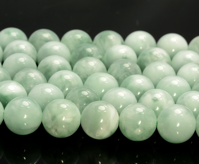 Piedra preciosa lunar verde natural genuina AAA redondas 4 mm 6 mm cuentas sueltas (A252) - Imagen 15 de 20