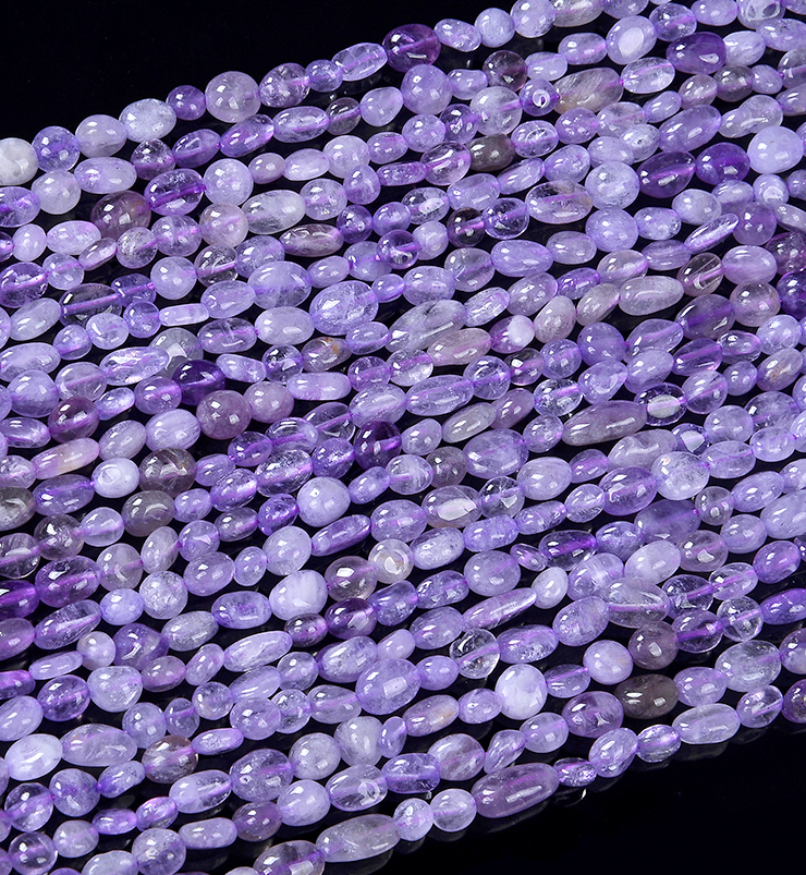 Pepita suelta de piedras preciosas amatista de lavanda de 6-8 mm (D184) - Imagen 8 de 9