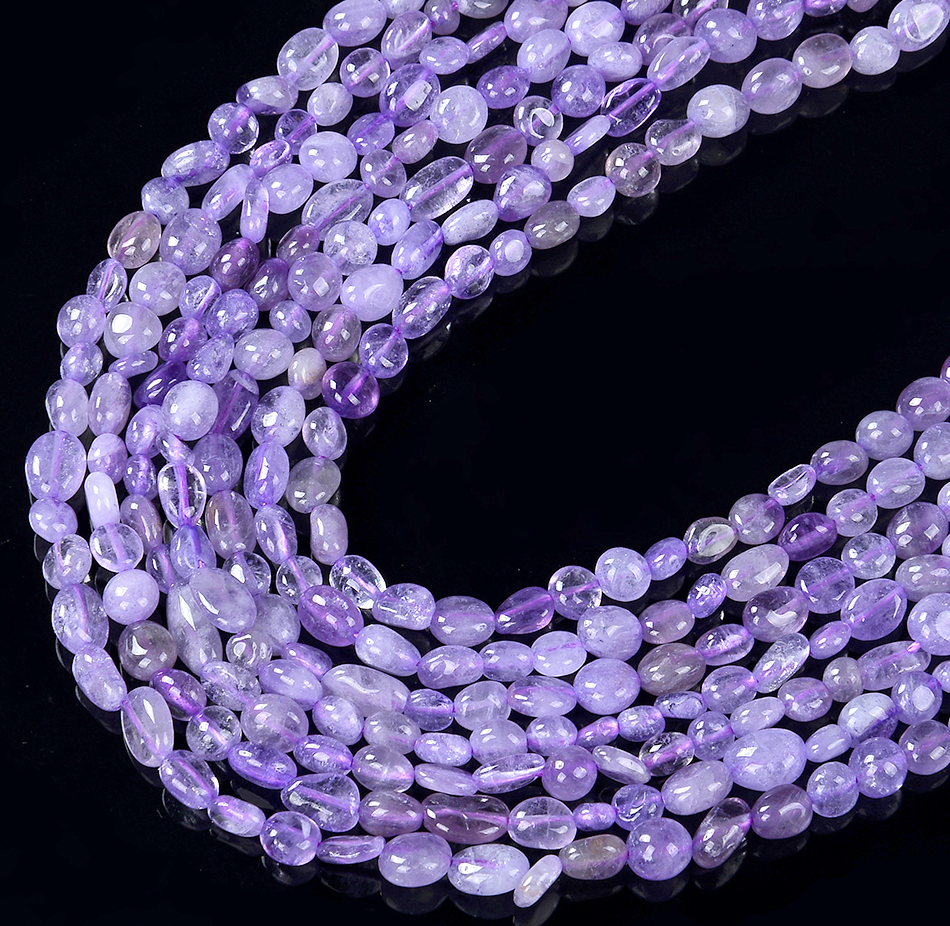 Pepita suelta de piedras preciosas amatista de lavanda de 6-8 mm (D184) - Imagen 9 de 9
