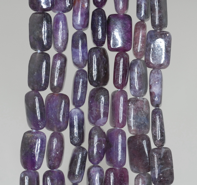 12X8MM Piedra Preciosa Púrpura Oscura Lepidolita Grd A Rectángulo 16 pulgadas (90188386-663) - Imagen 1 de 4