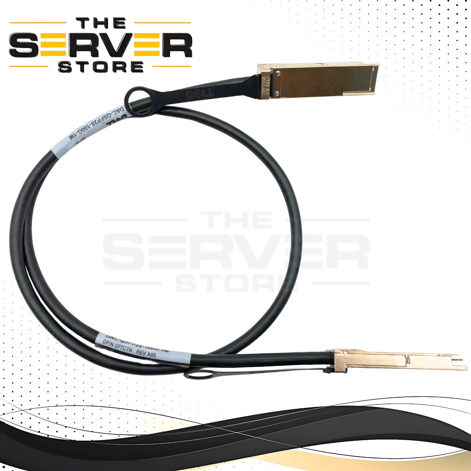 Dell Amphenol 100GbE QSFP28 to QSFP28 Passive DAC Cable 1M P7C7N