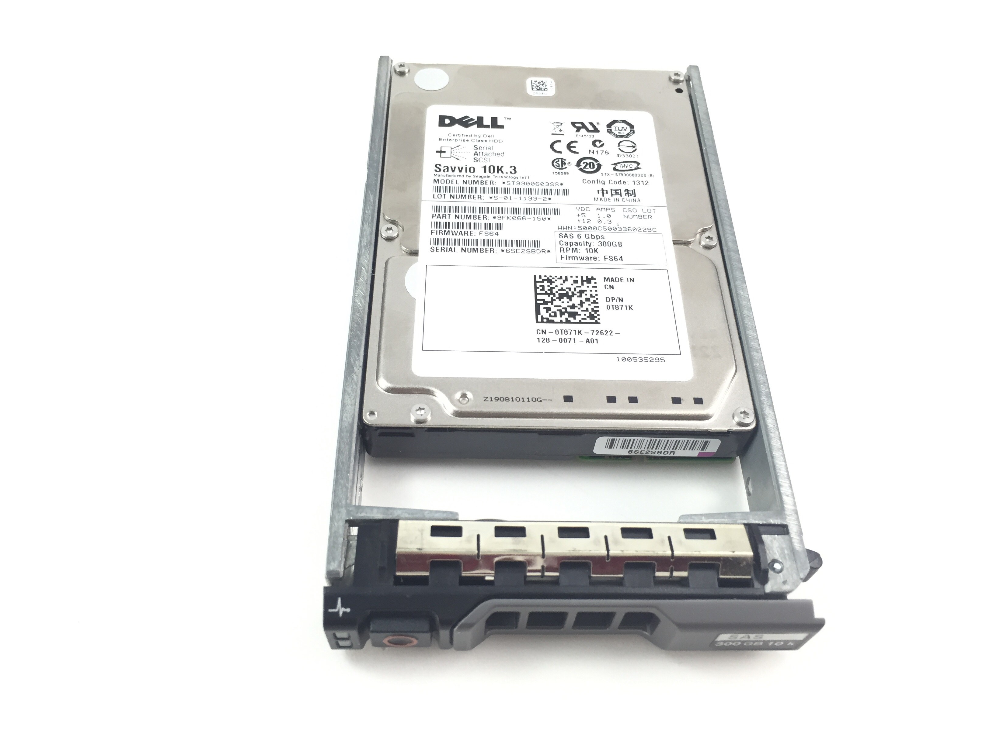 0T871K Dell 300GB 10K SAS 2.5 HD