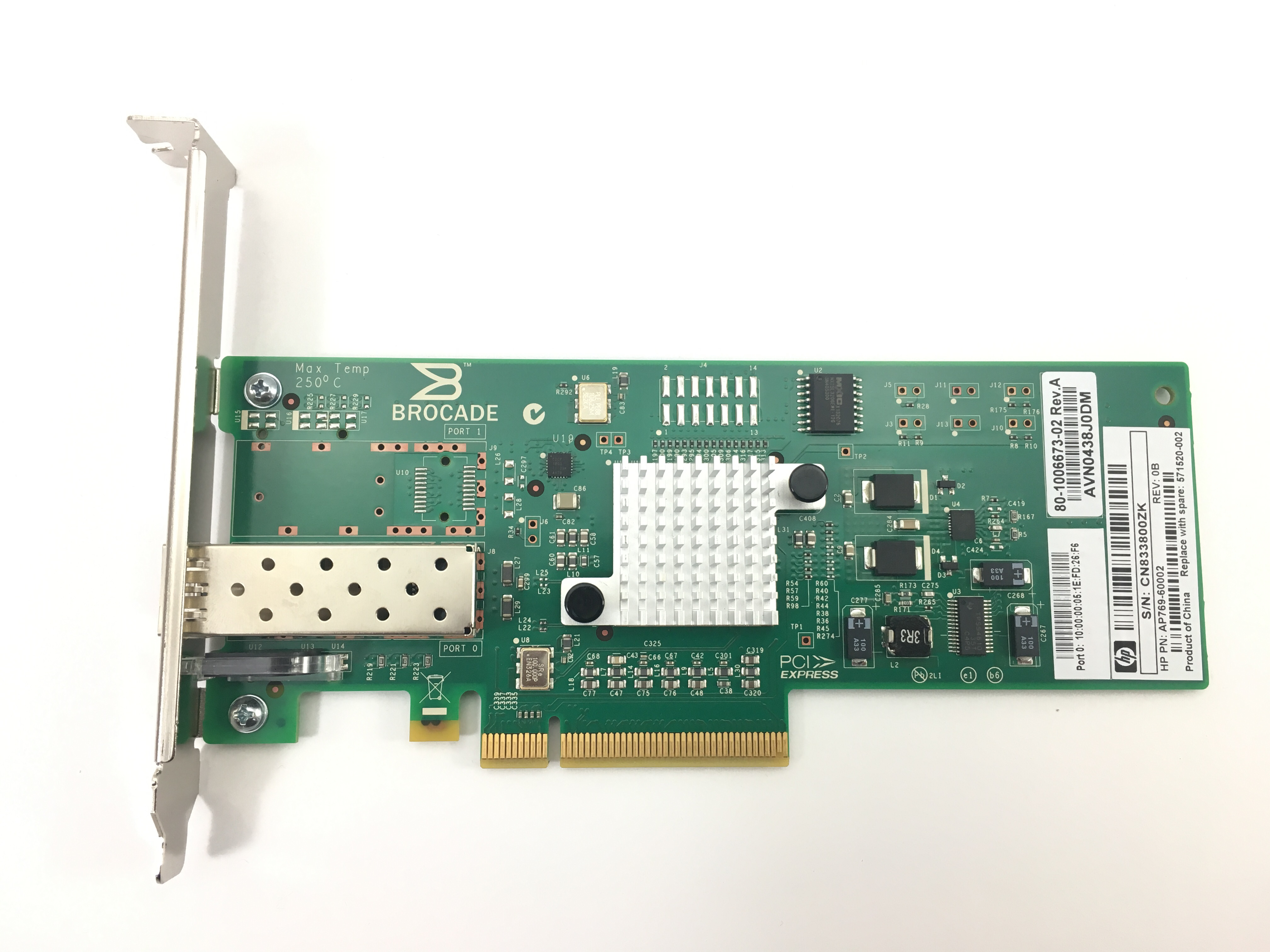 571520-002 AP769B AP769-60002 HP 81B PCIE 8GB FC SINGLE PORT HOST BUS ADAPTER