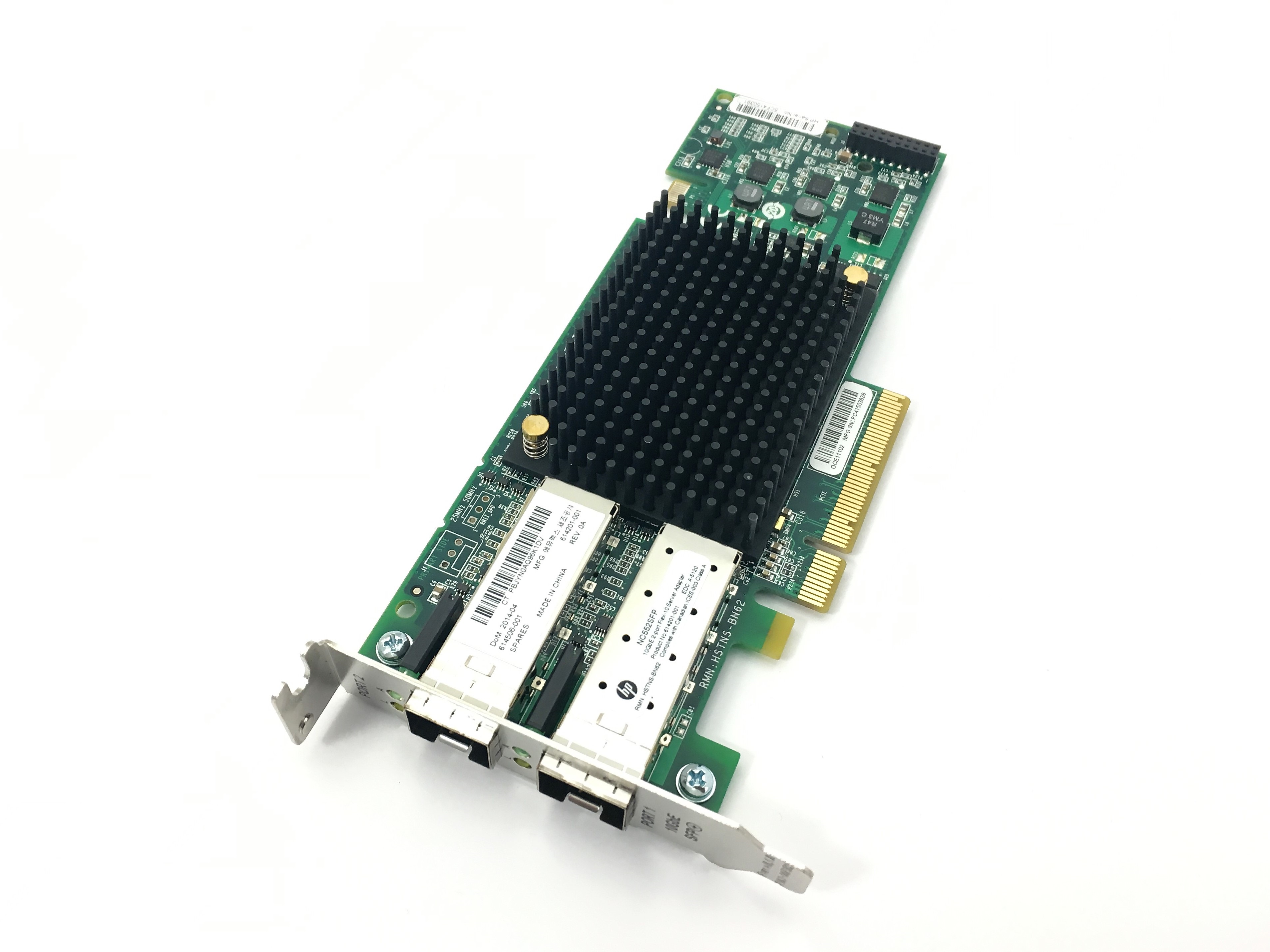 614506 001 HP Nc552SFP Dual Port 10Gbe Gigabit Ethernet PCI E Network 