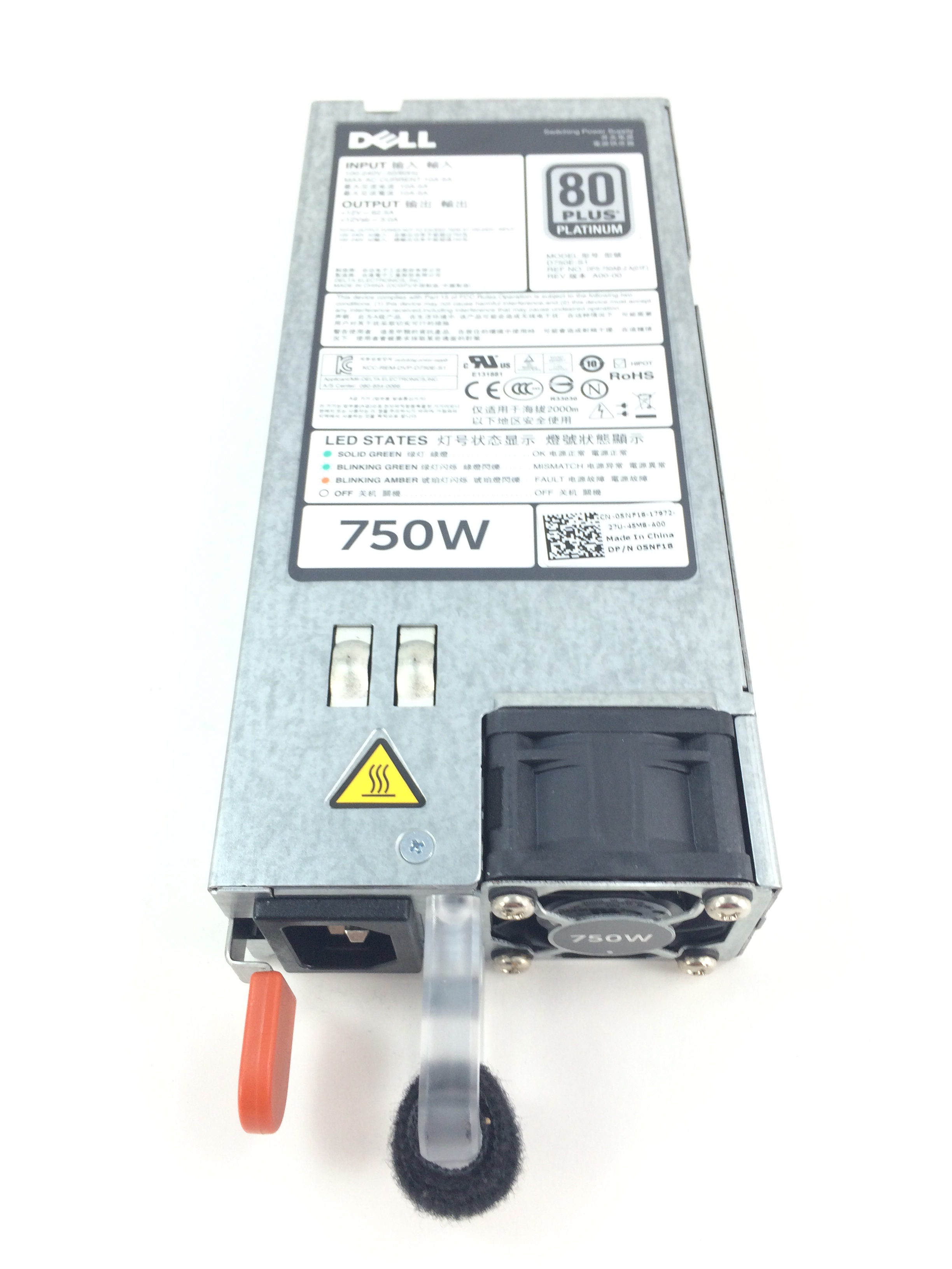 D750ES1 Dell PowerEdge 750W Power Supply for R620 R720 R720xd R520