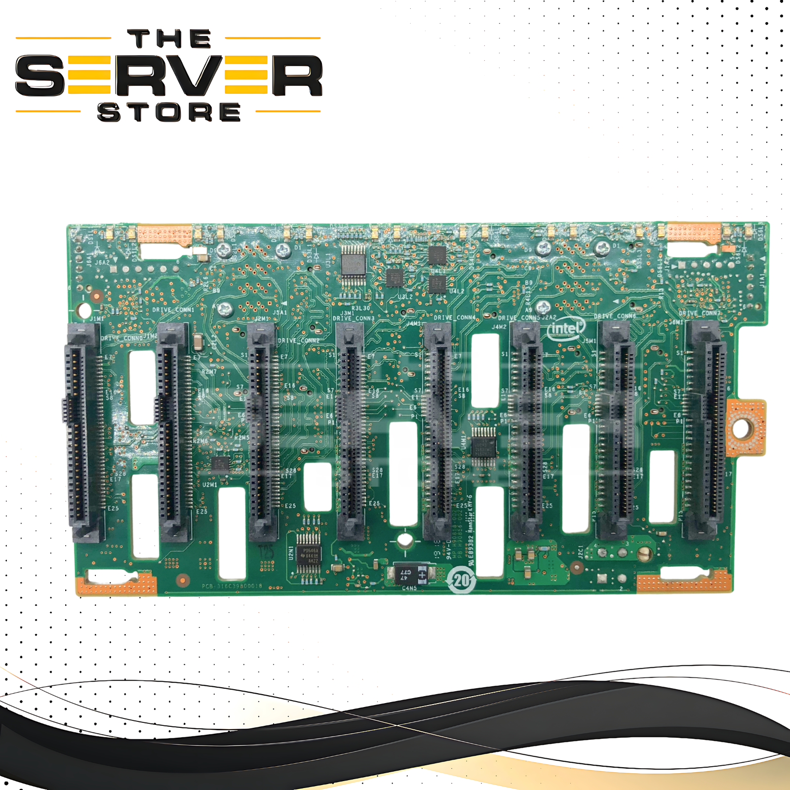 Intel 8-Bay PCIe SAS/SATA Backplane Board 2x SFF-8643 H88386-251