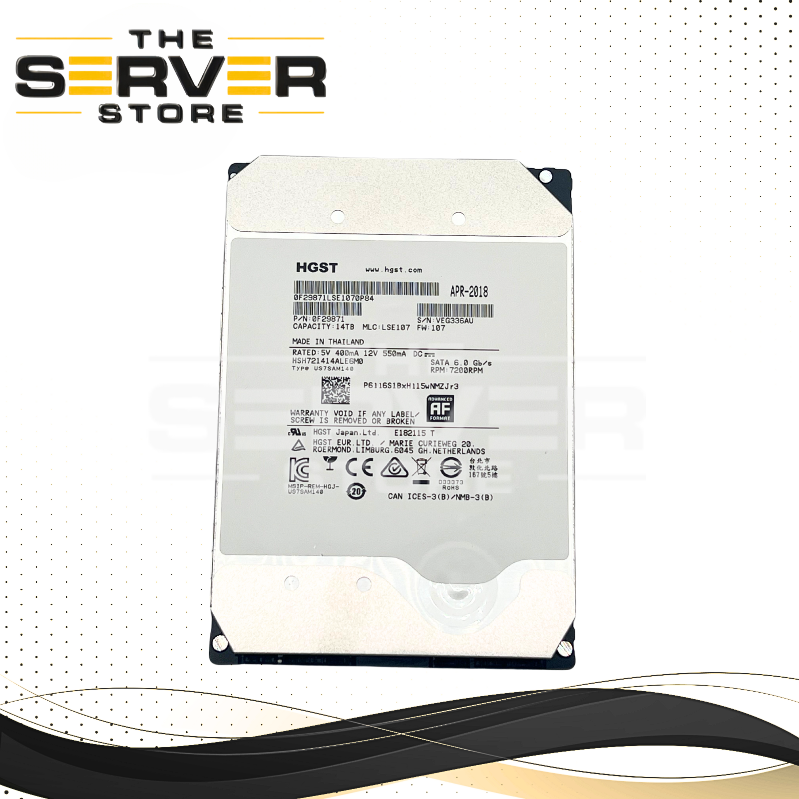 Use Only: Server with SMR Ctrl) HGST 14TB SATA 6G 7.2K 3.5