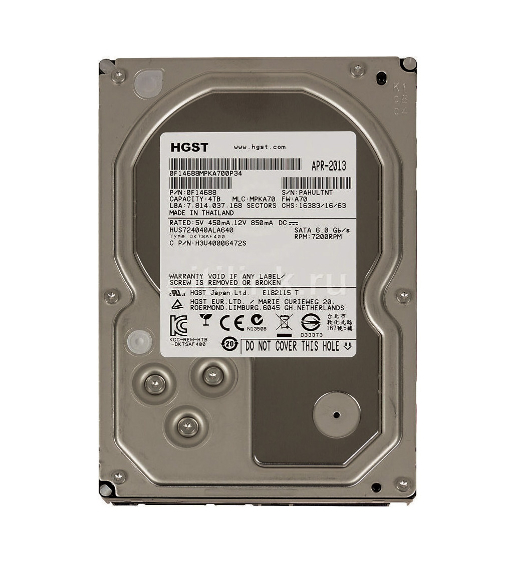 HUS724040ALA640 HGST 4TB 6GBPS 7.2K SATA 3.5'' HARD DRIVE | eBay