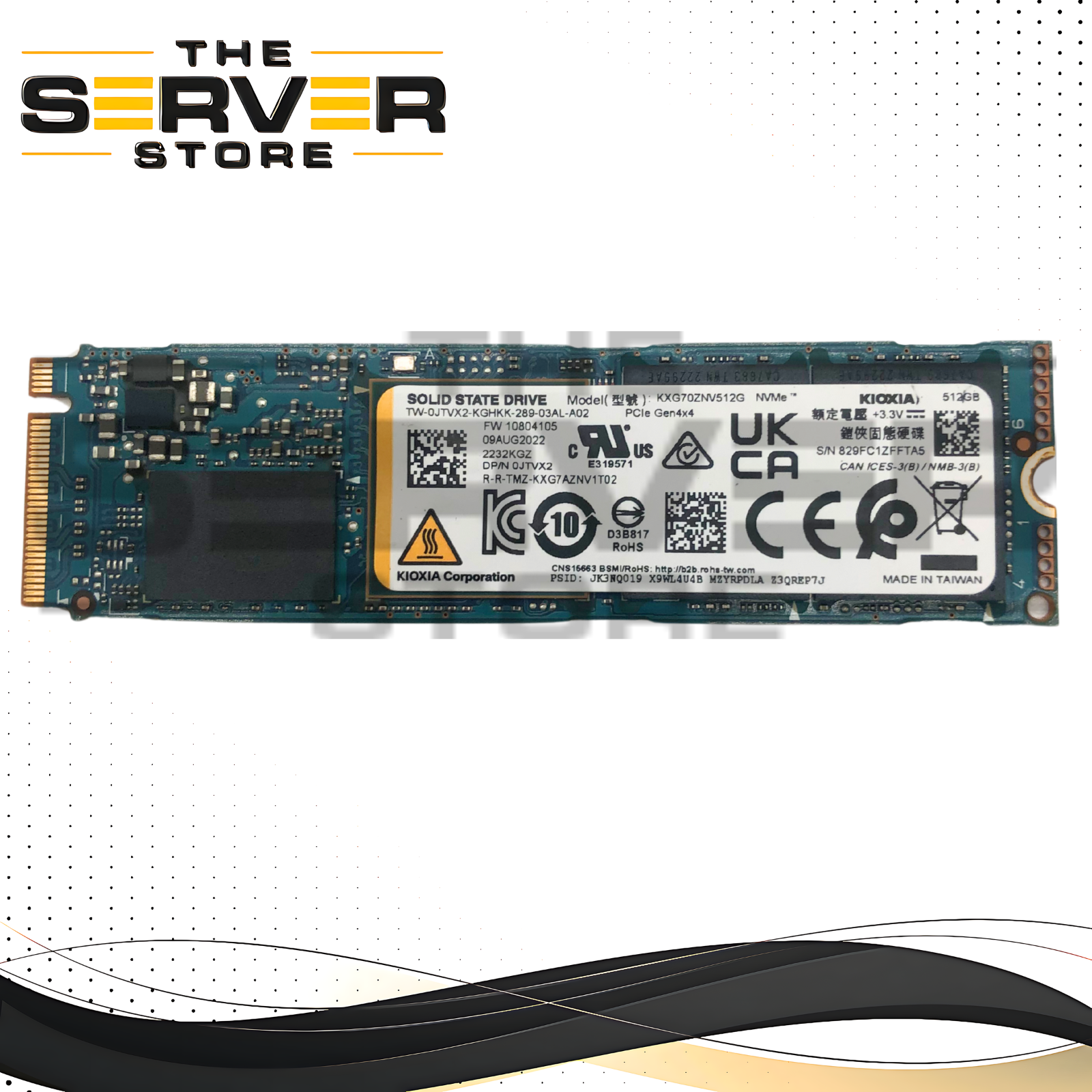 Dell 512GB NVMe 2280 M.2 Gen 4.0 x4 SSD Kioxia XG7/BG5