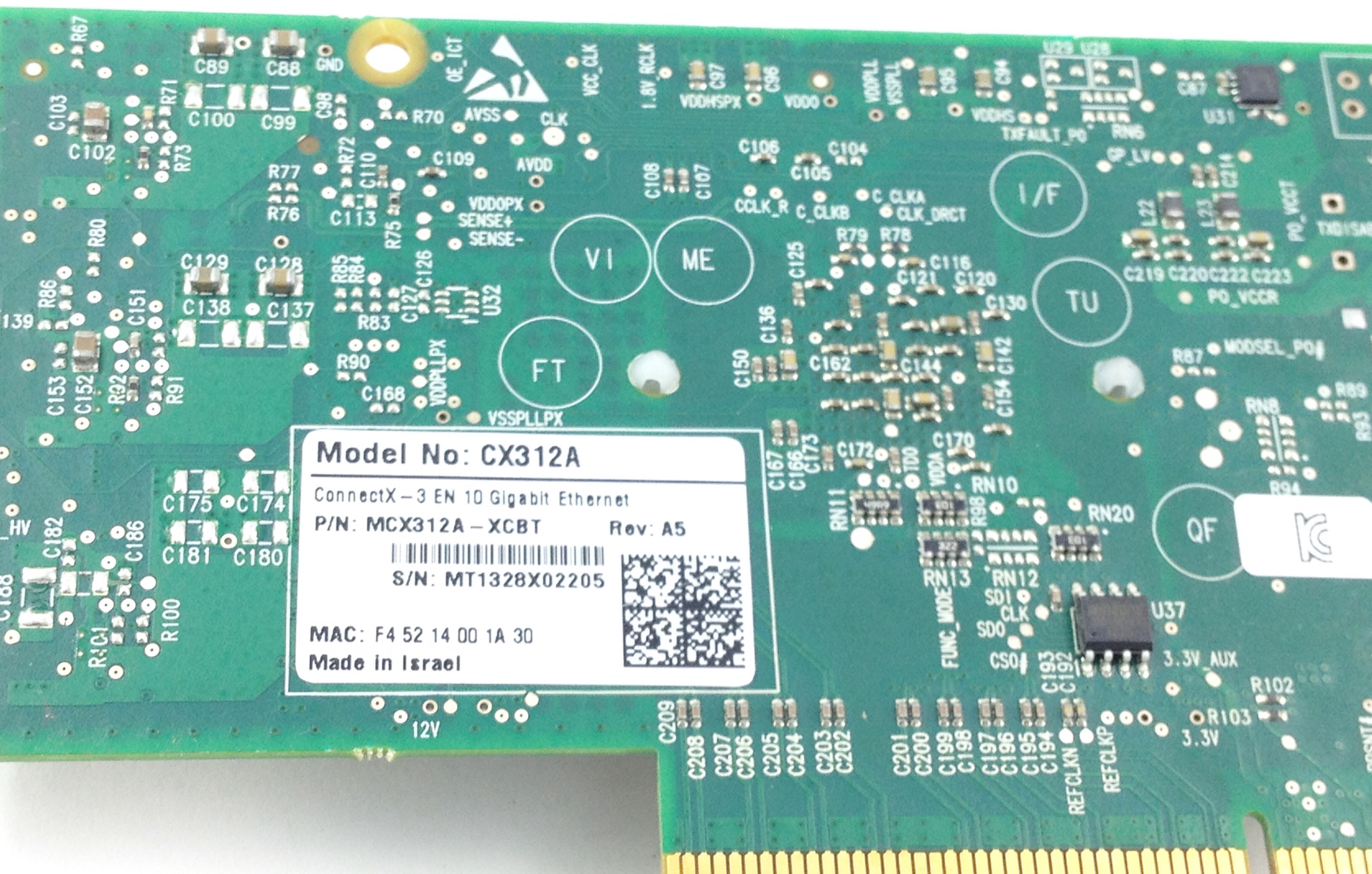 Mellanox ConnectX-3 EN CX312A Dual Port 10/40/56 Gigabit MCX312A-XCBT 2x DAC