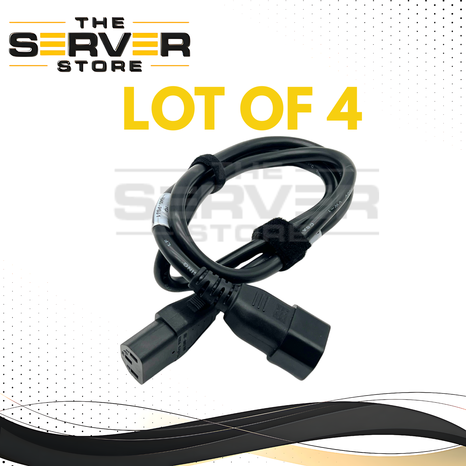 (LOT) Volex 3FT Black V1625 VAC14S PDU Extension Cable E84516 (IEC C13/C14) - Picture 3 of 3