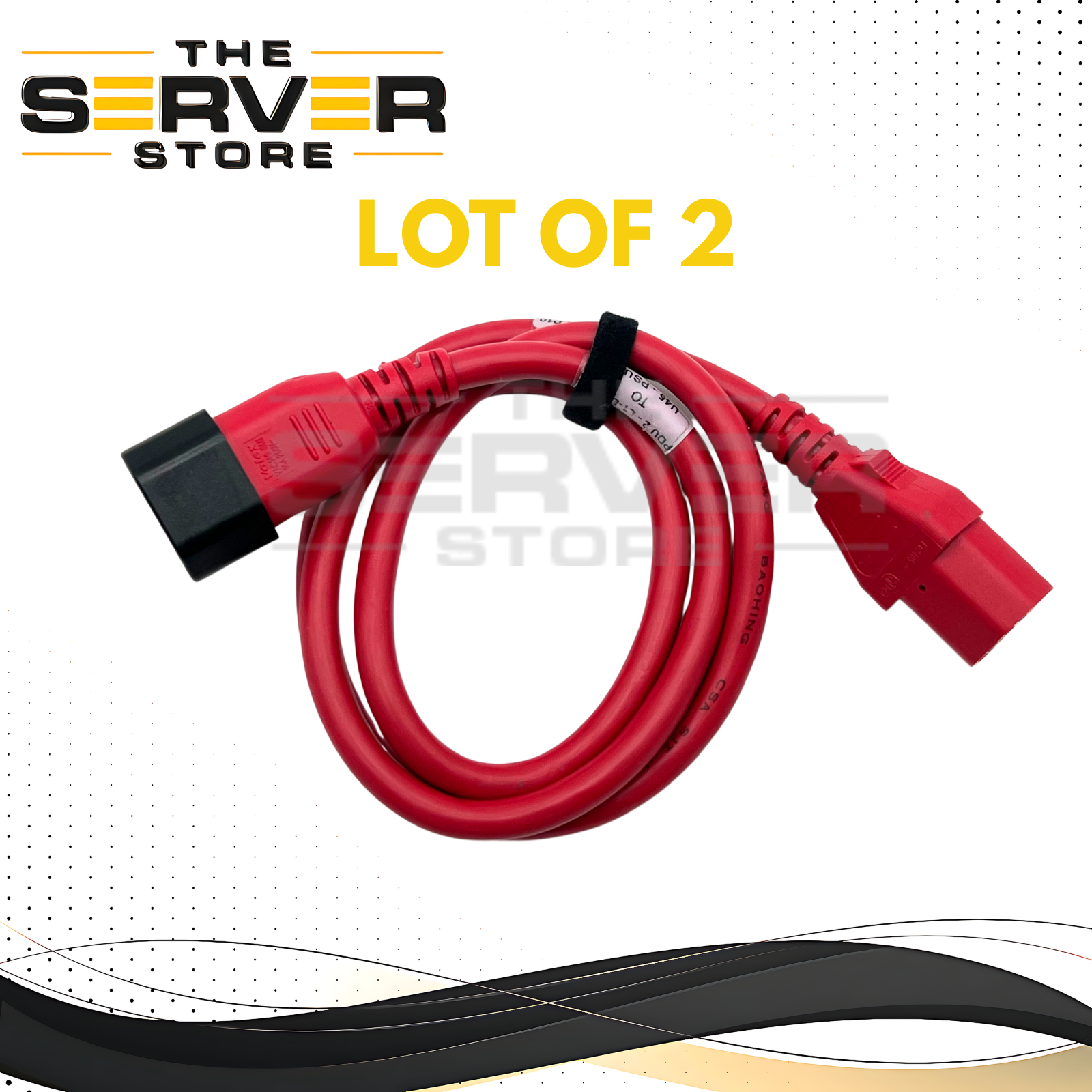 Câble rallonge PDU VOLEX 3FT rouge V1625 VAC14S E159216 (IEC C13/C14) - Photo 2/3