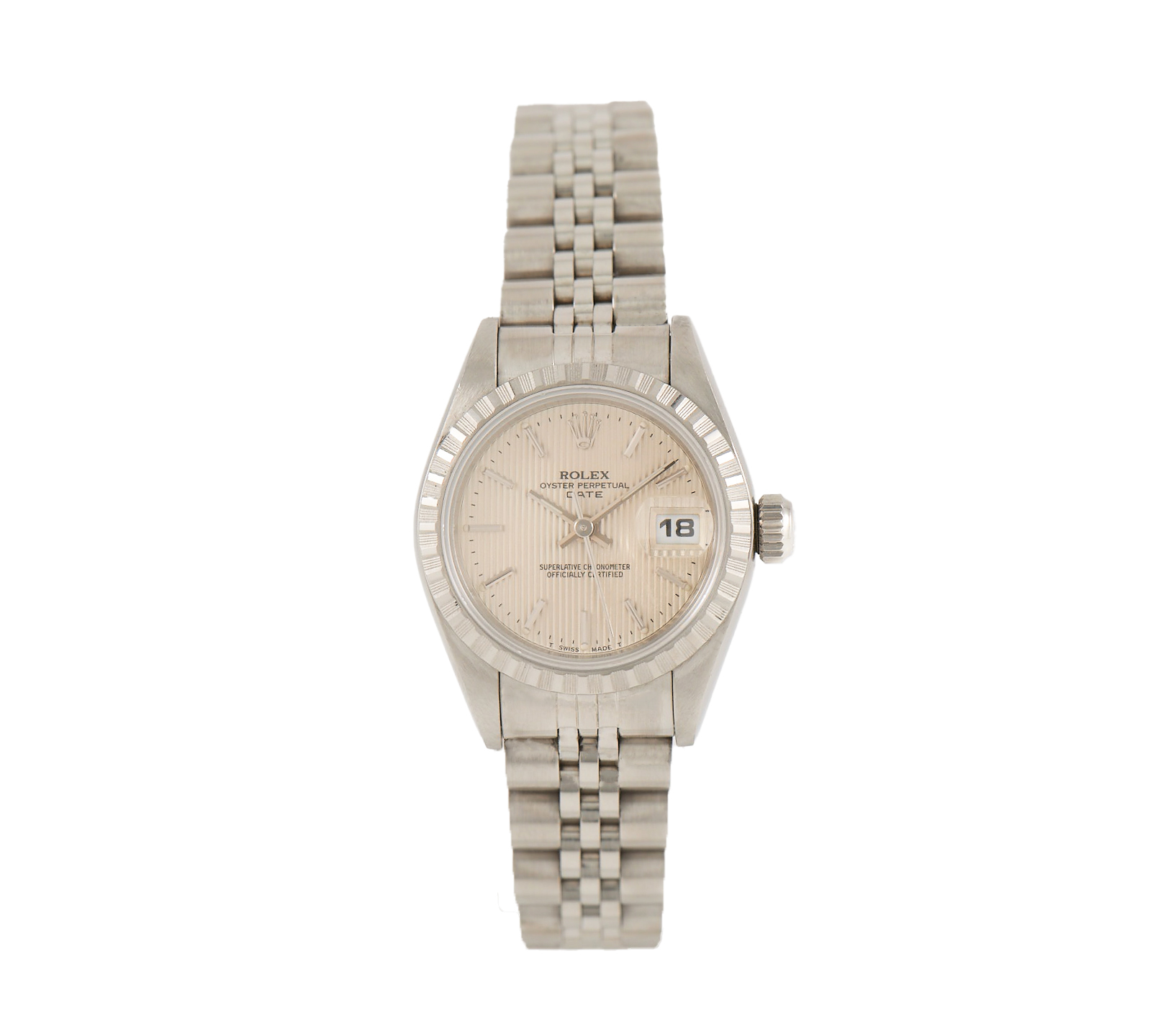 1995 Rolex Datejust, 26MM, Silver Dial, Stainless Steel Ladies 
